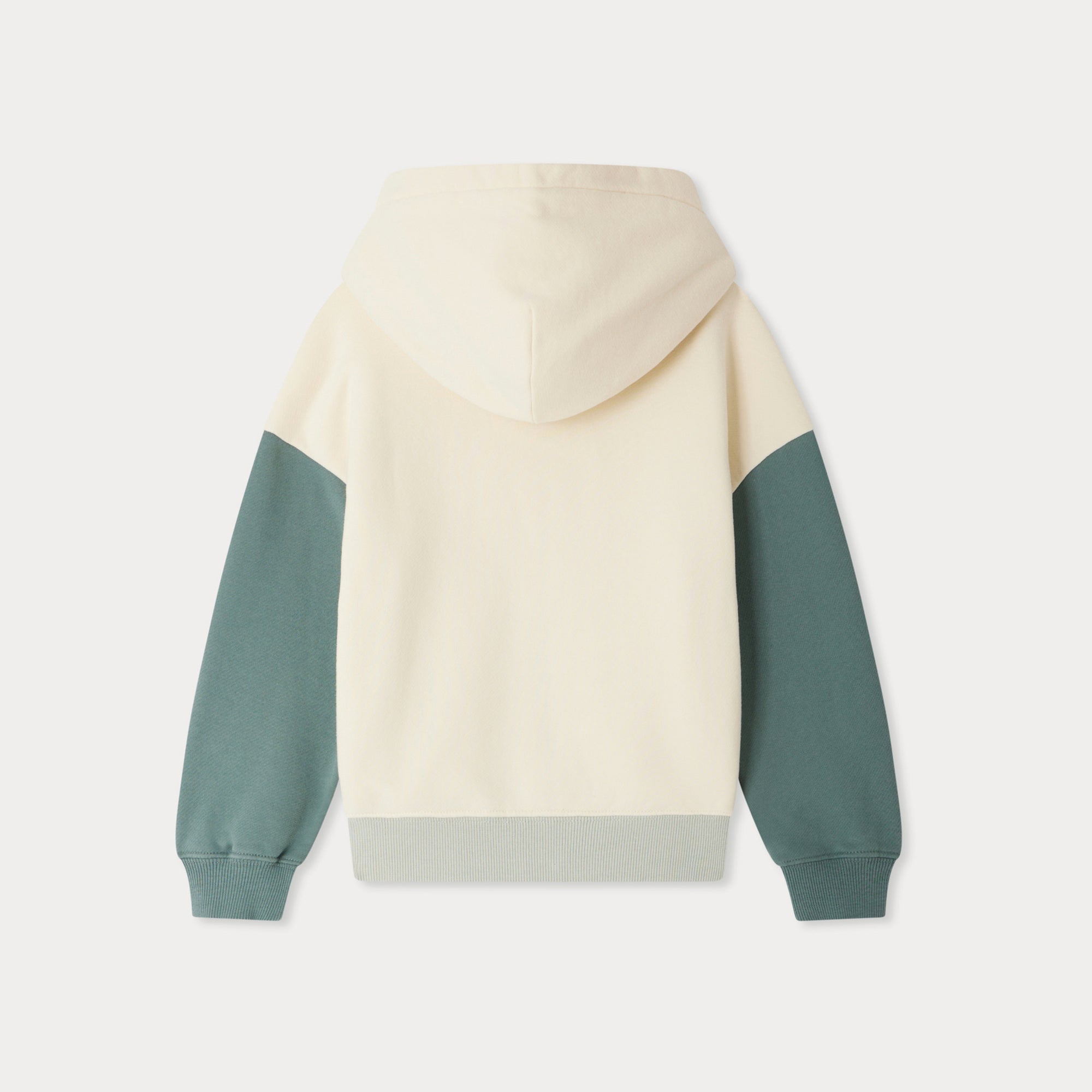 Boys Ivory Cotton Zip-Up Top