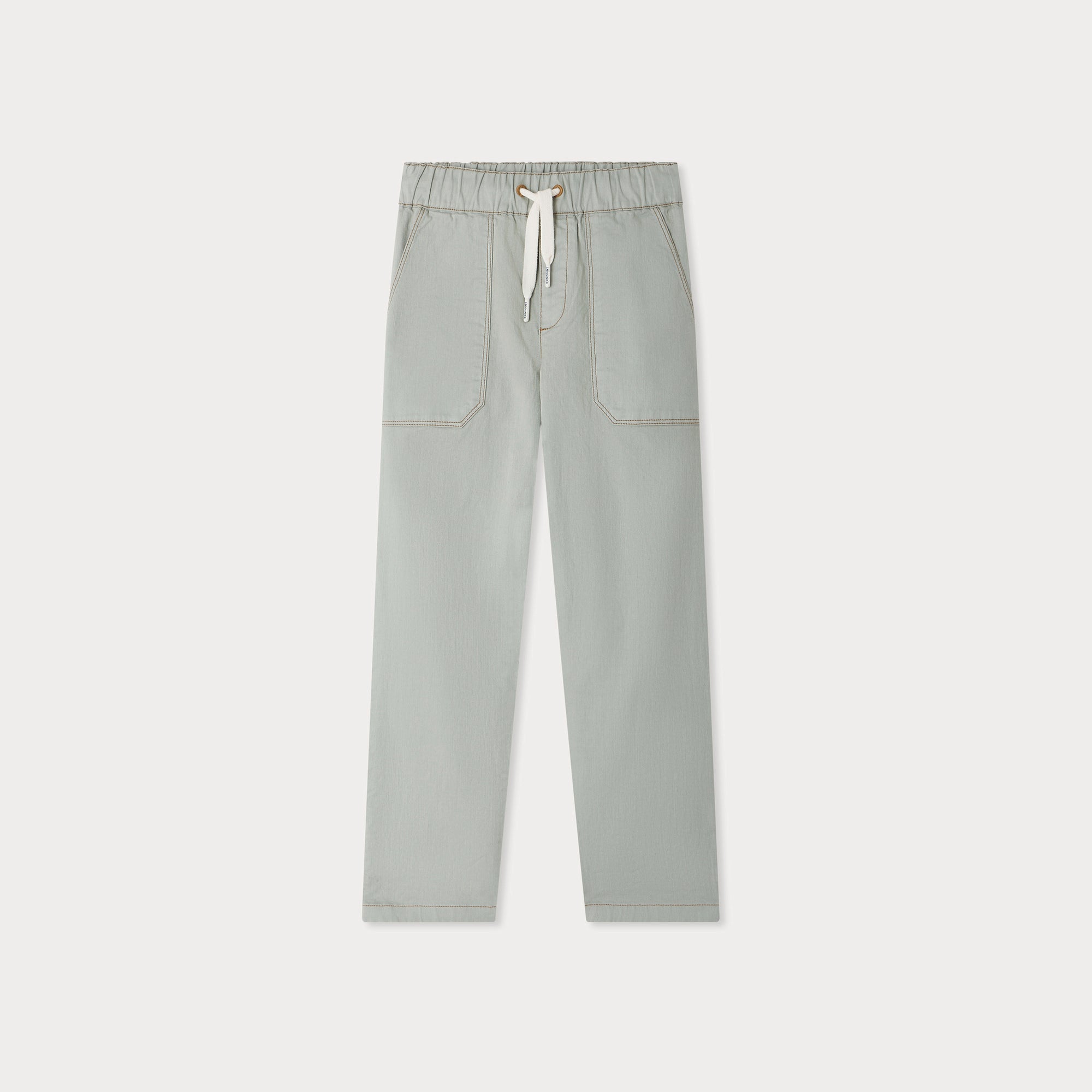 Boys Light Green Cotton Trousers