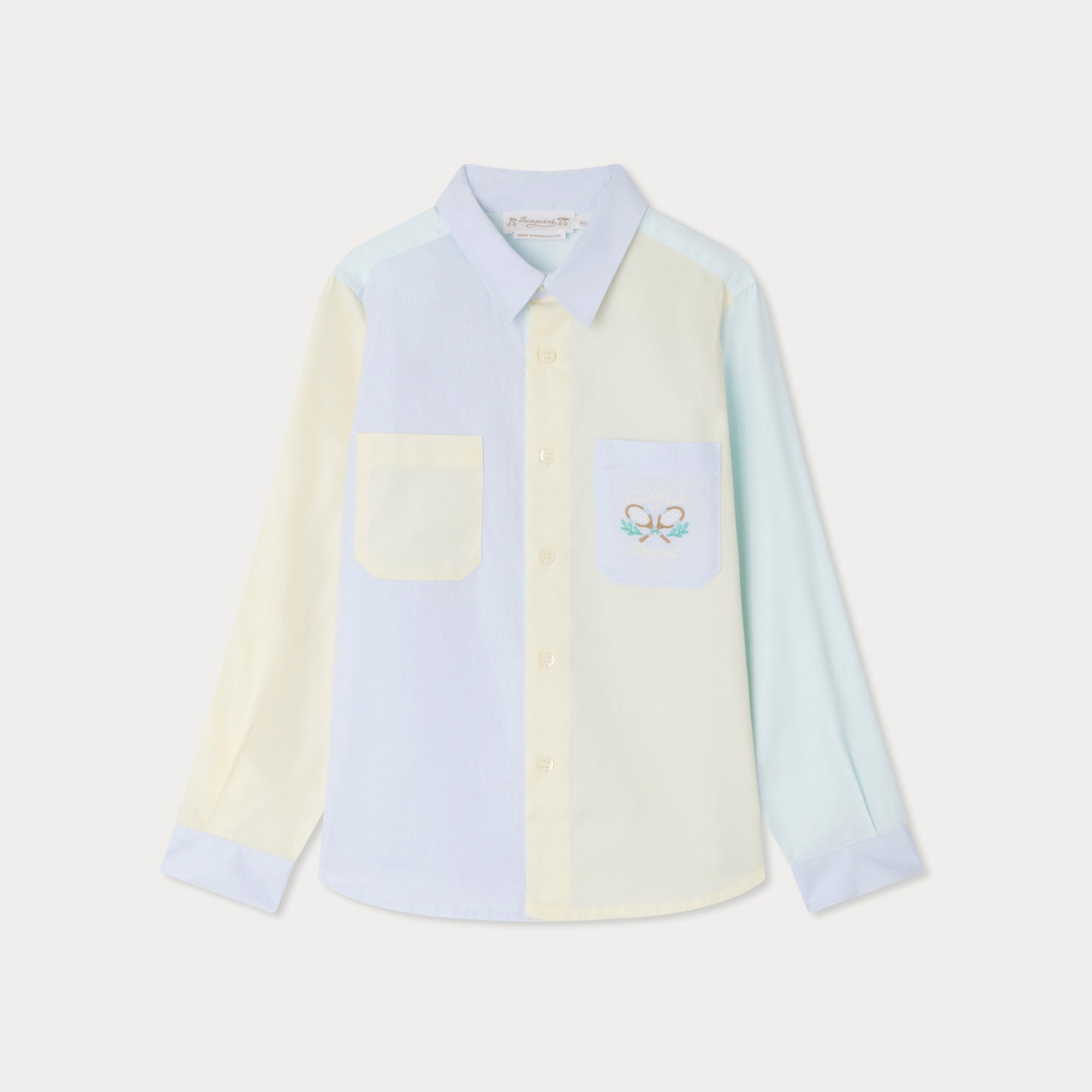 Boys Blue & Yellow Cotton Shirt