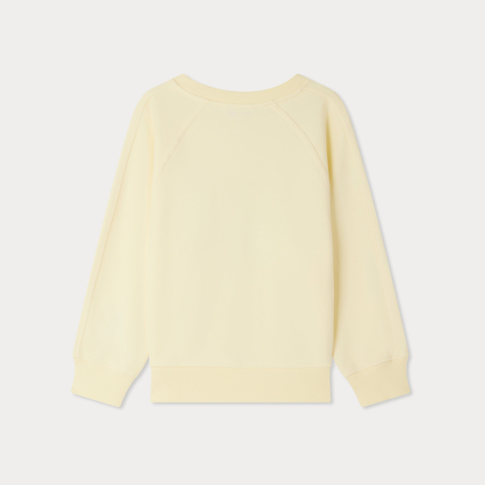 Boys Light Yellow Printed Cotton Sweatshirt