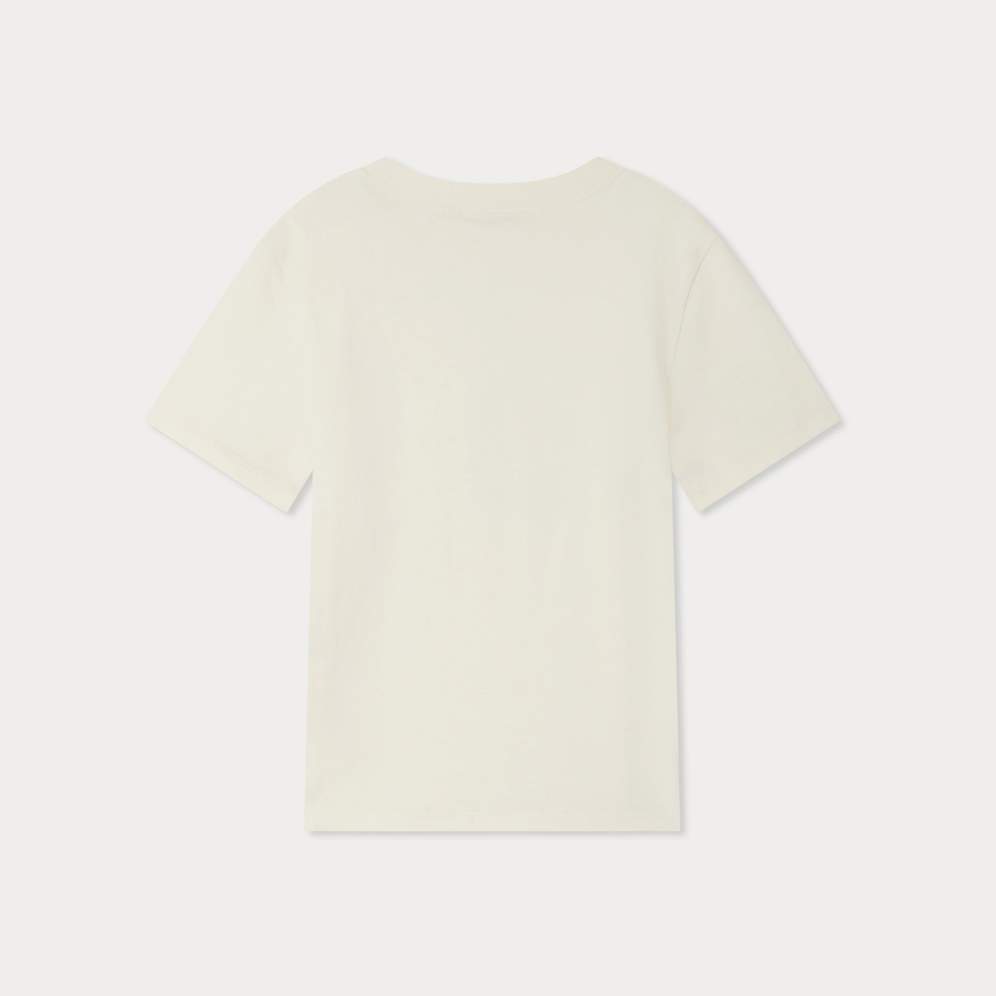 Boys White Printed Cotton T-Shirt