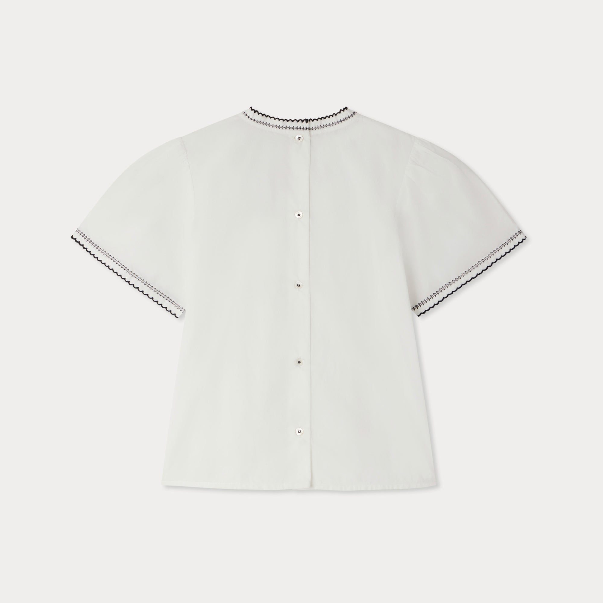 Girls White Cotton Blouse