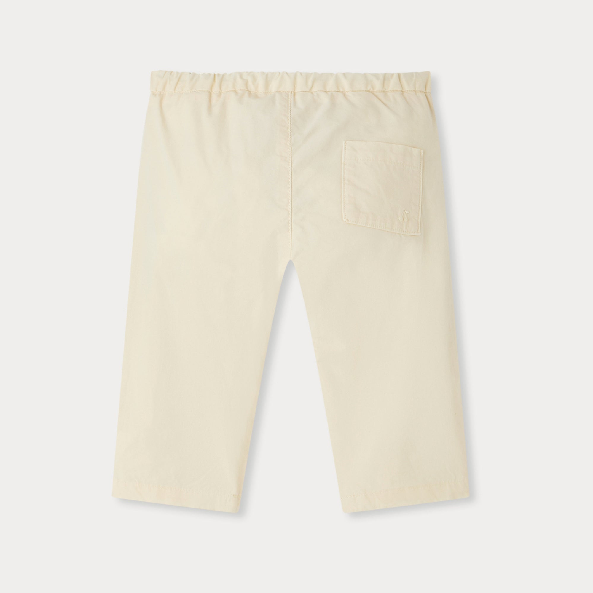 Baby Girls Ivory Cotton Trousers