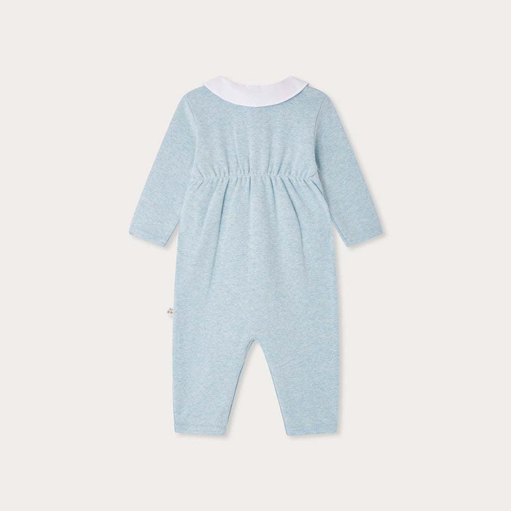 Baby Boys Light Blue Cotton Babysuit