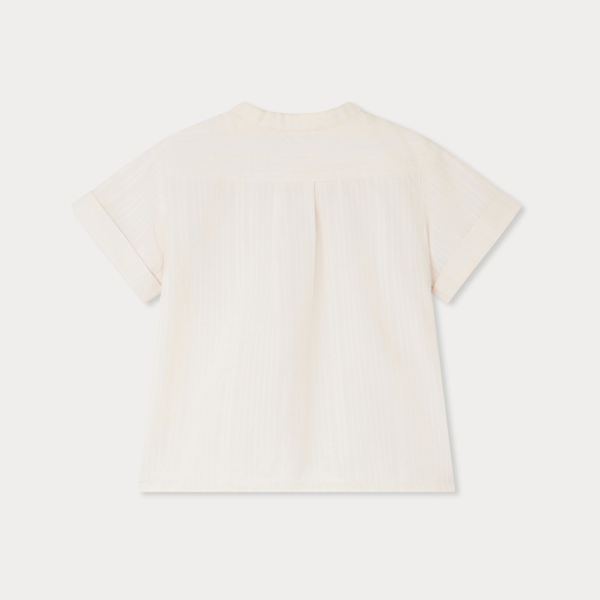 Baby Boys White Cotton Shirt