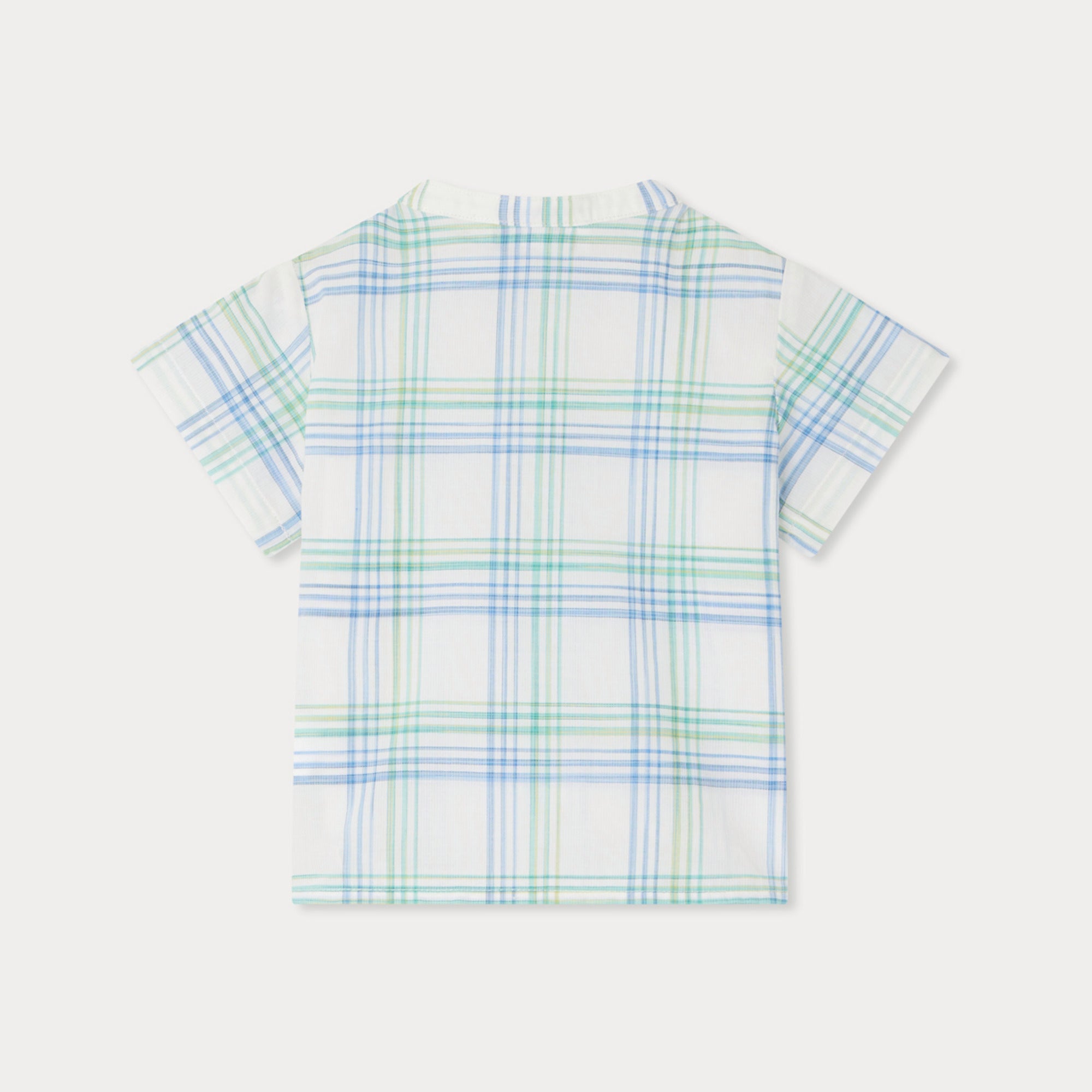 Baby Boys White Check Cotton Shirt