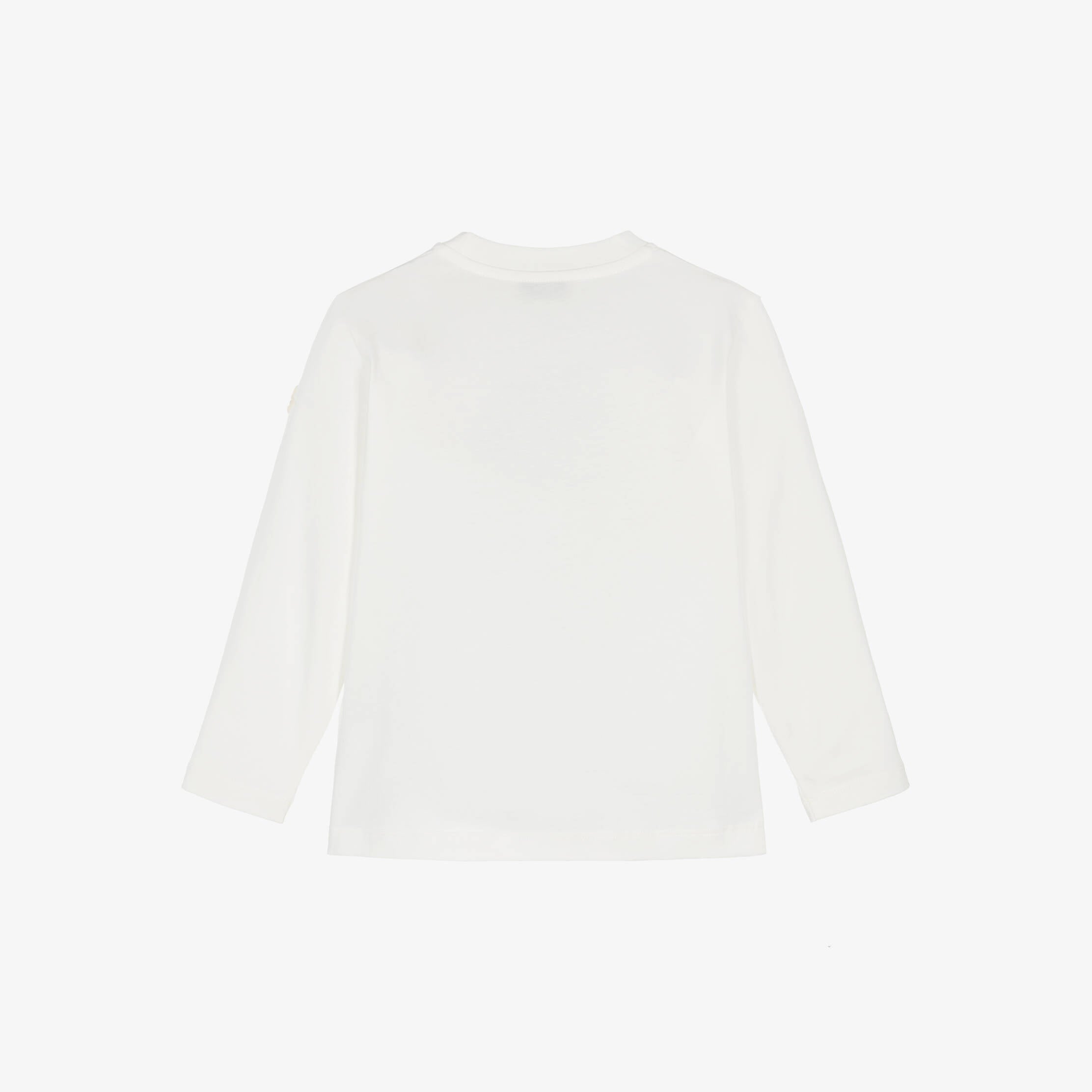 Boys White Logo Cotton T-Shirt