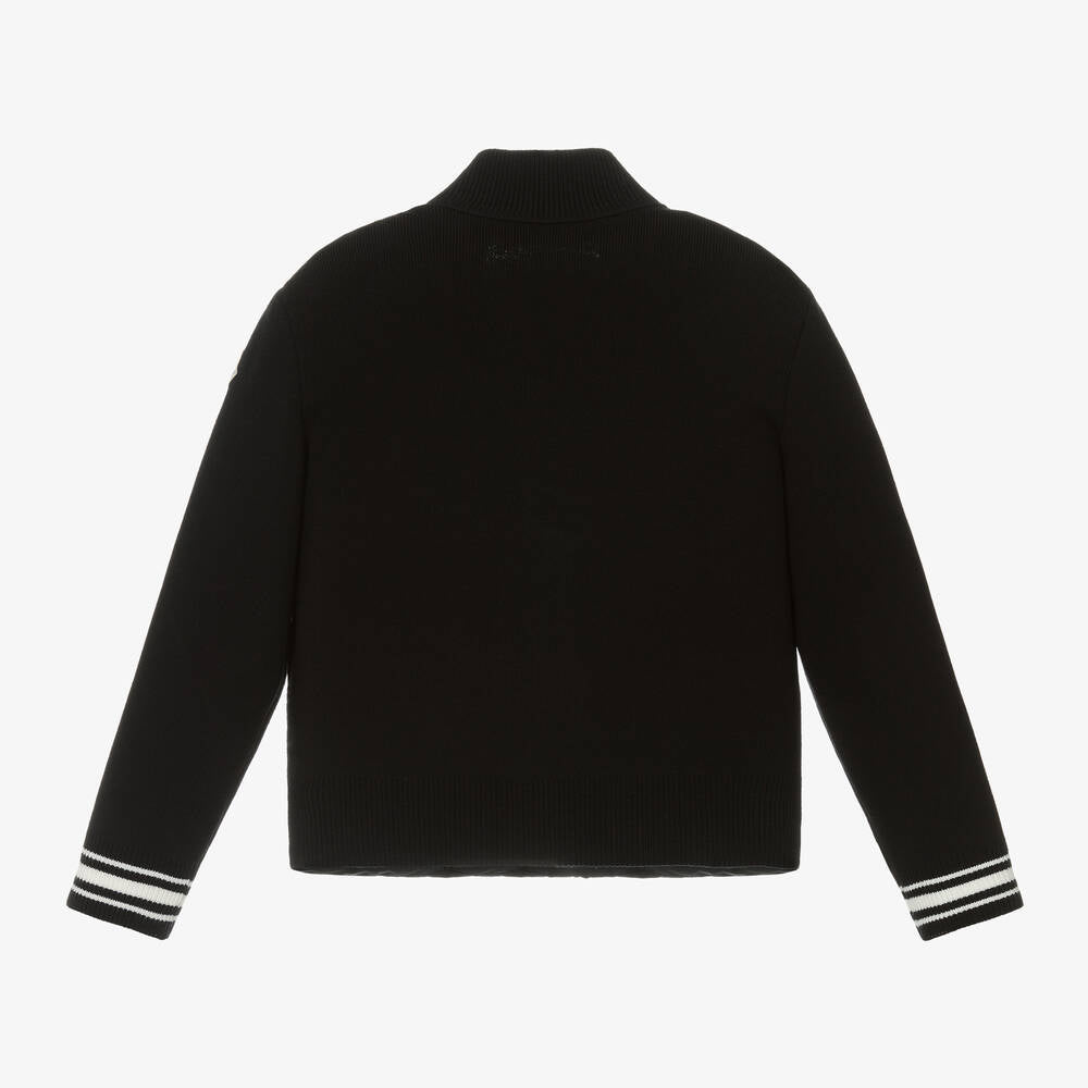 Boys Black Zip-Up Top