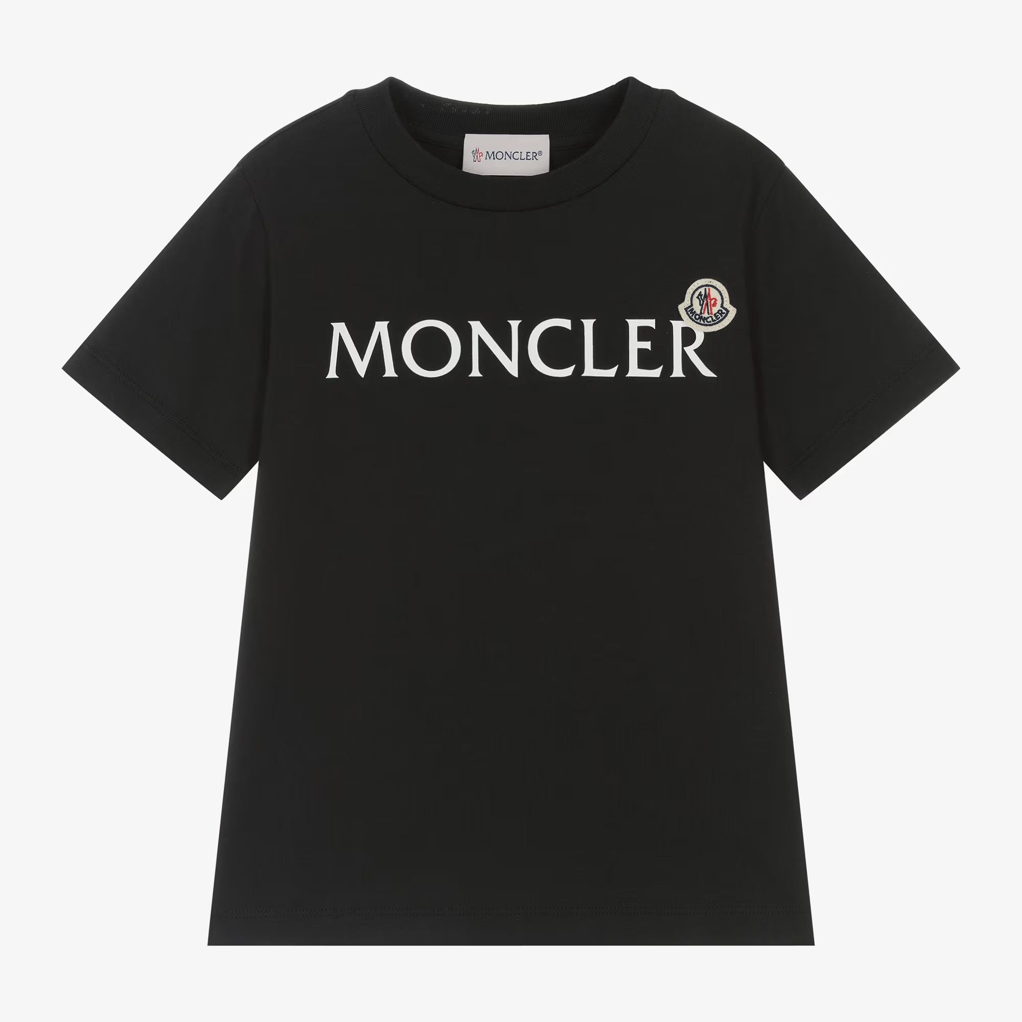 Boys Black Logo Cotton T-Shirt