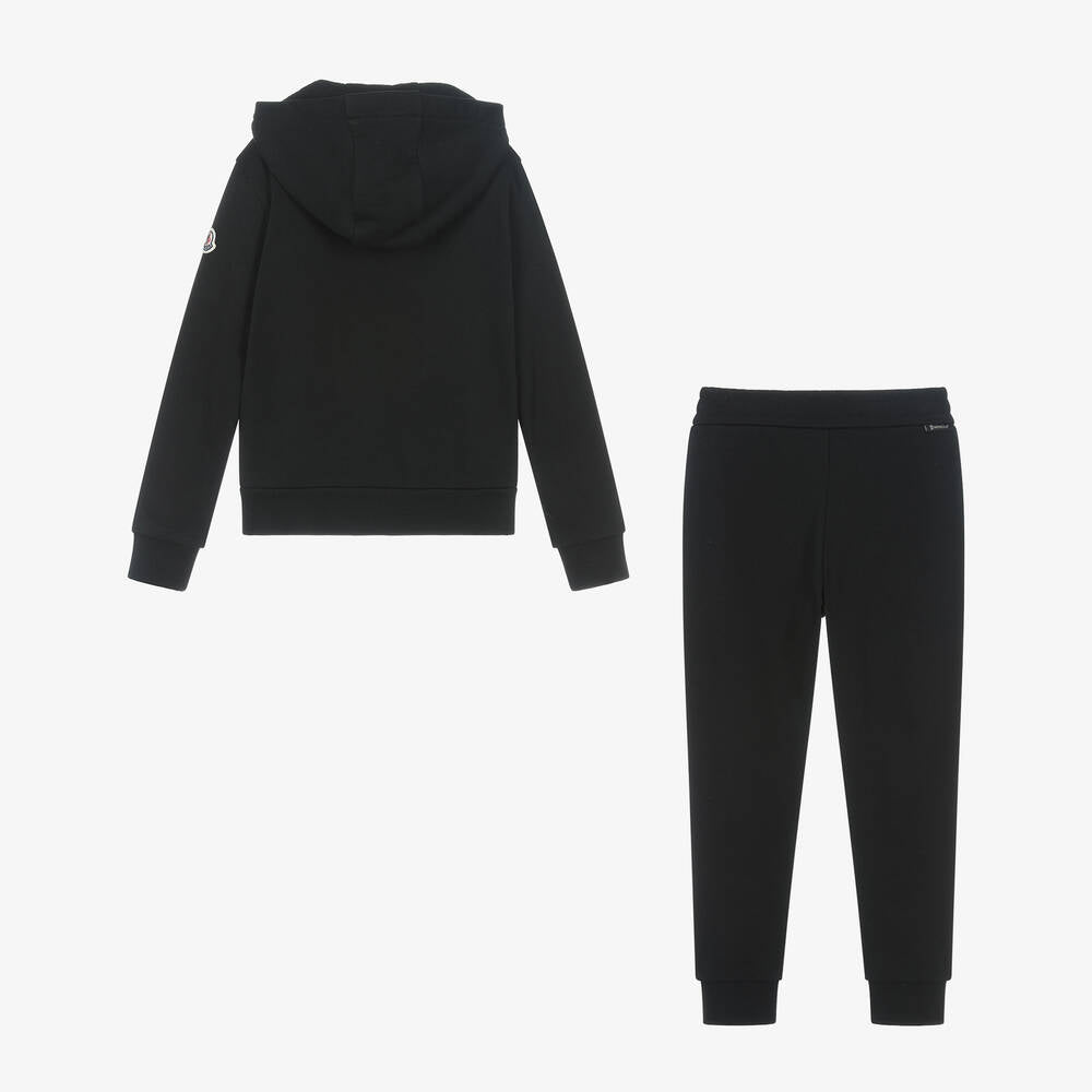 Boys Black Cotton Tracksuit