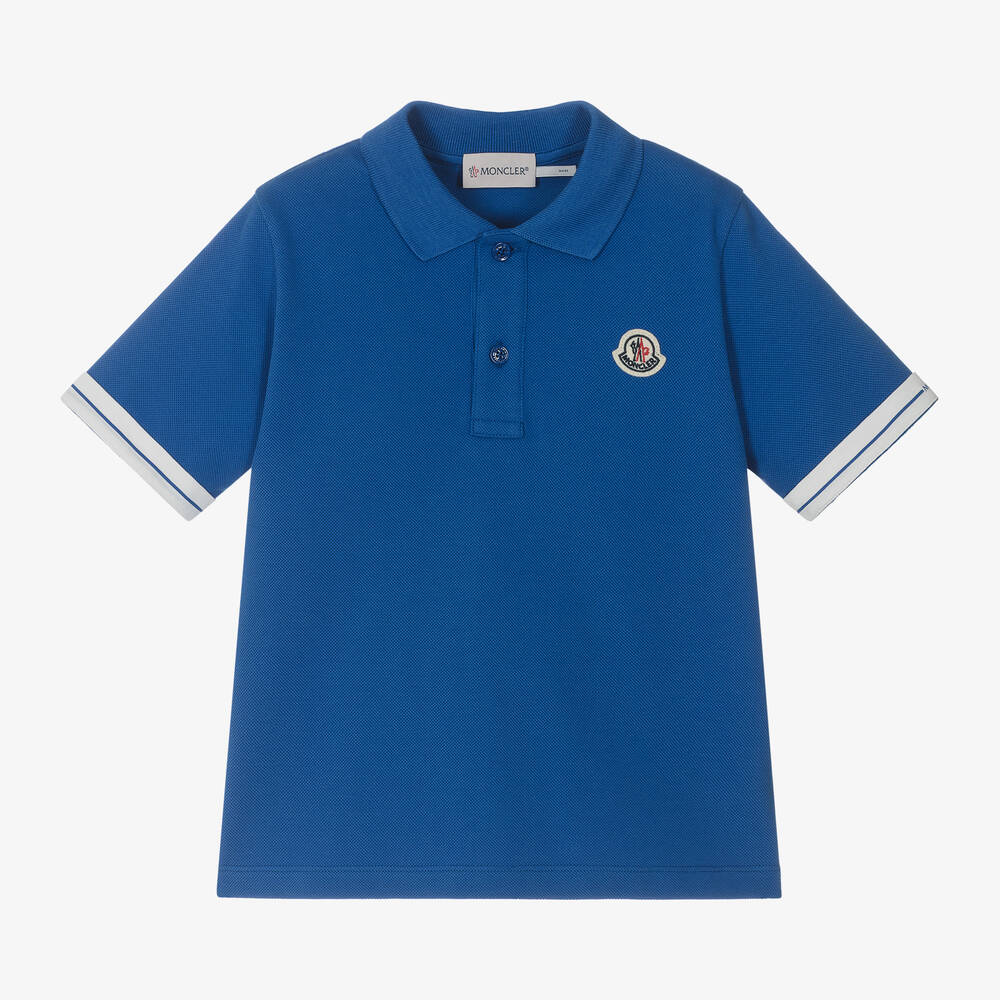 Boys Blue Cotton Polo Shirt