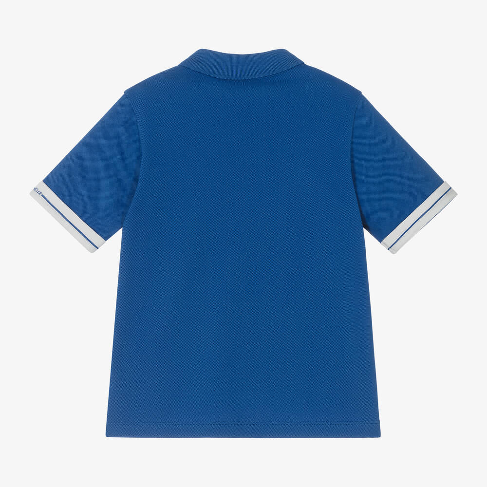 Boys Blue Cotton Polo Shirt