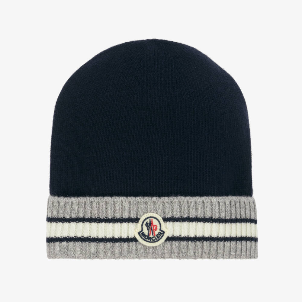 Boys Navy Wool Knit Hat