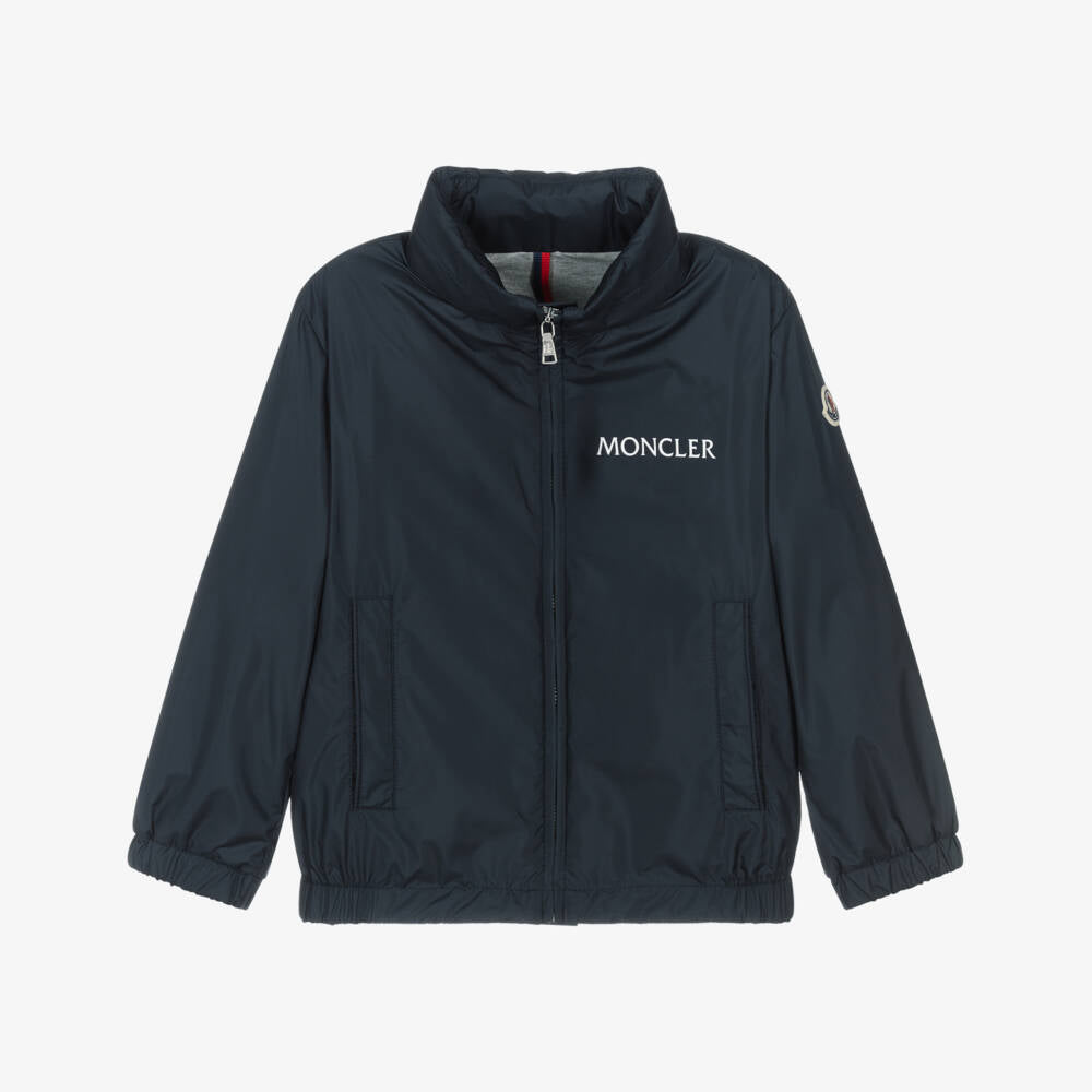 Boys Dark Blue Zip-Up Jacket