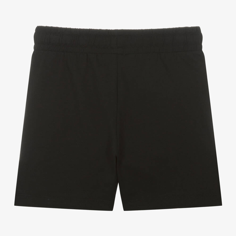 Boys Black Cotton Shorts