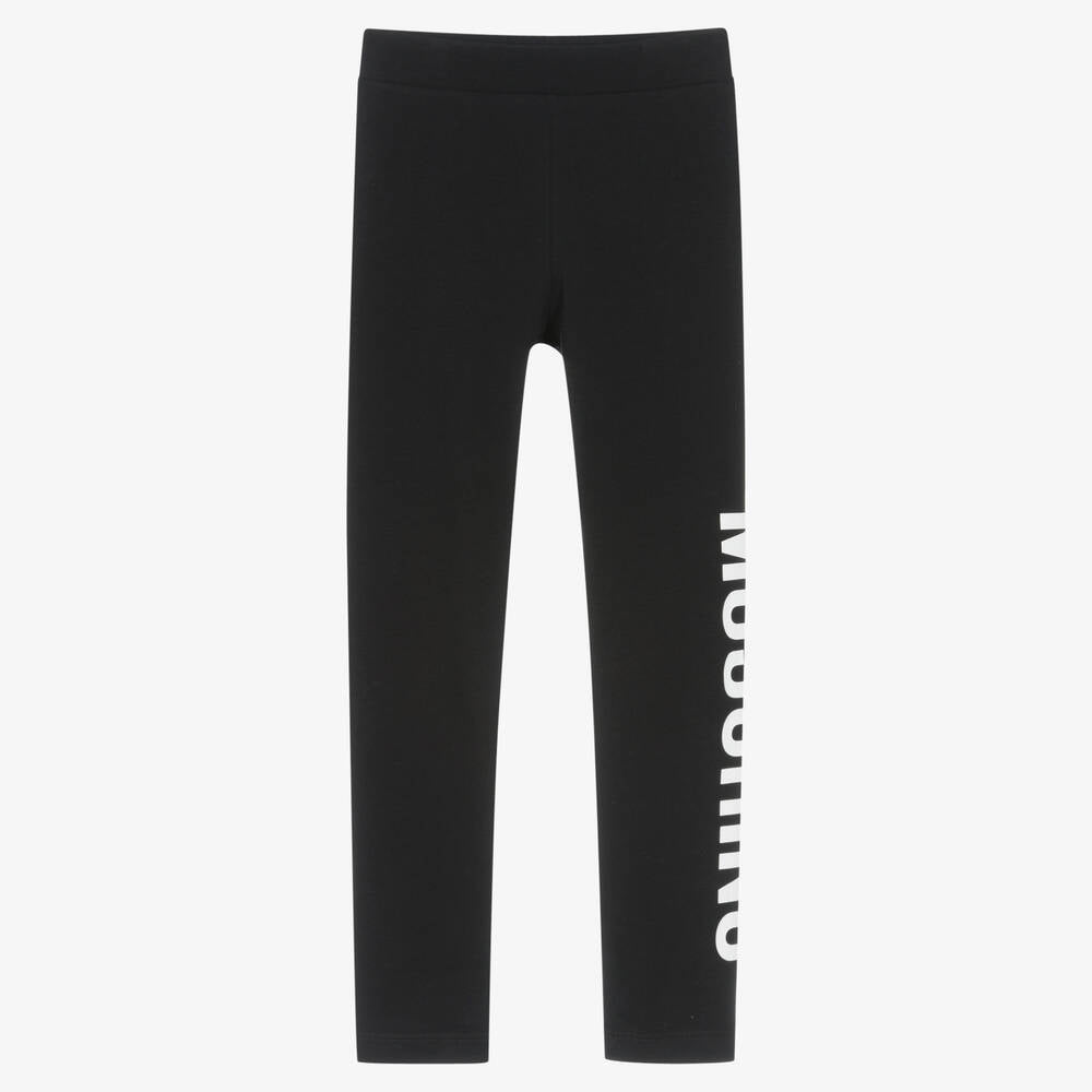 Girls Black Cotton Leggings