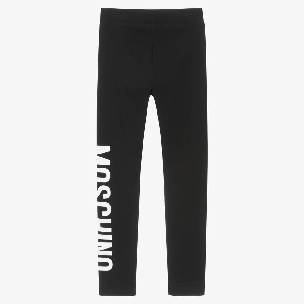 Girls Black Cotton Leggings