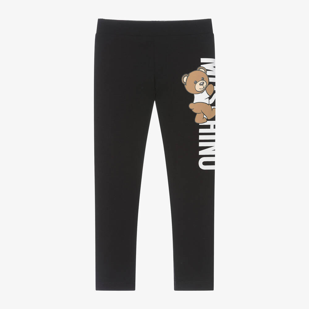 Girls Black Cotton Leggings