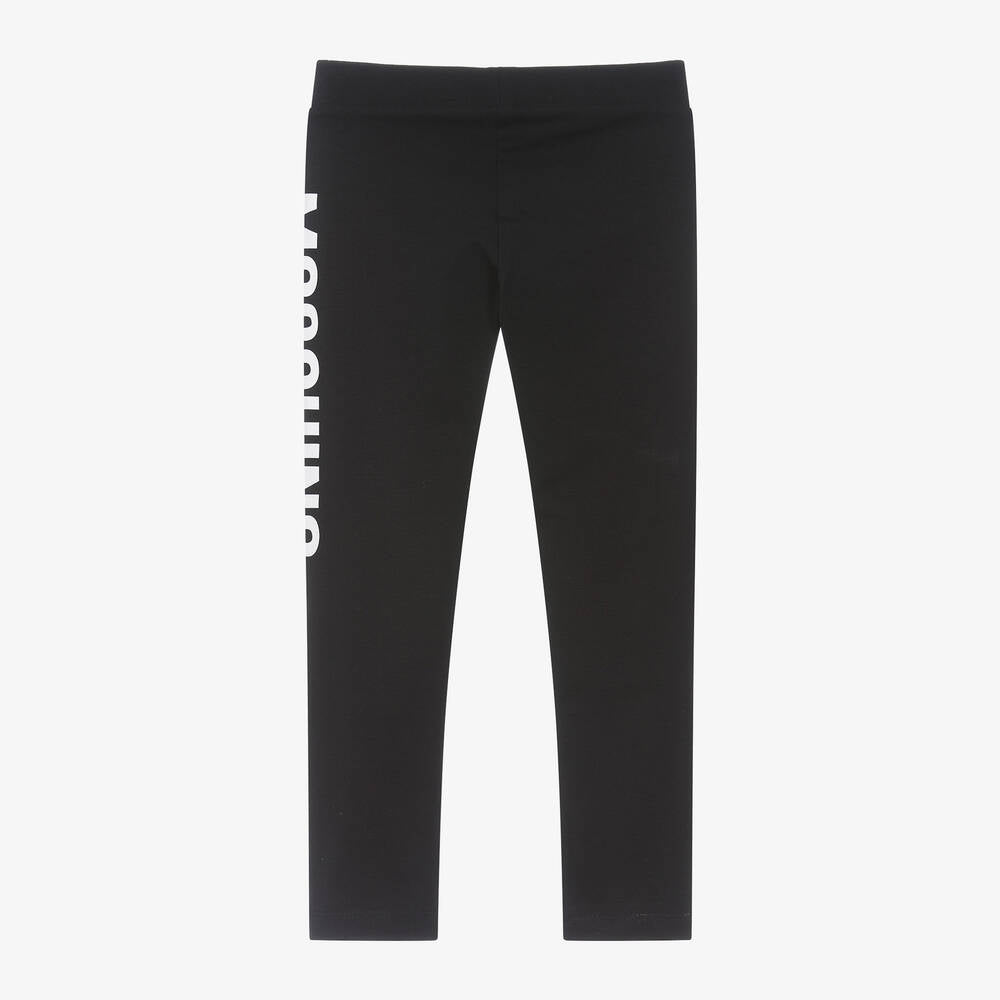 Girls Black Cotton Leggings