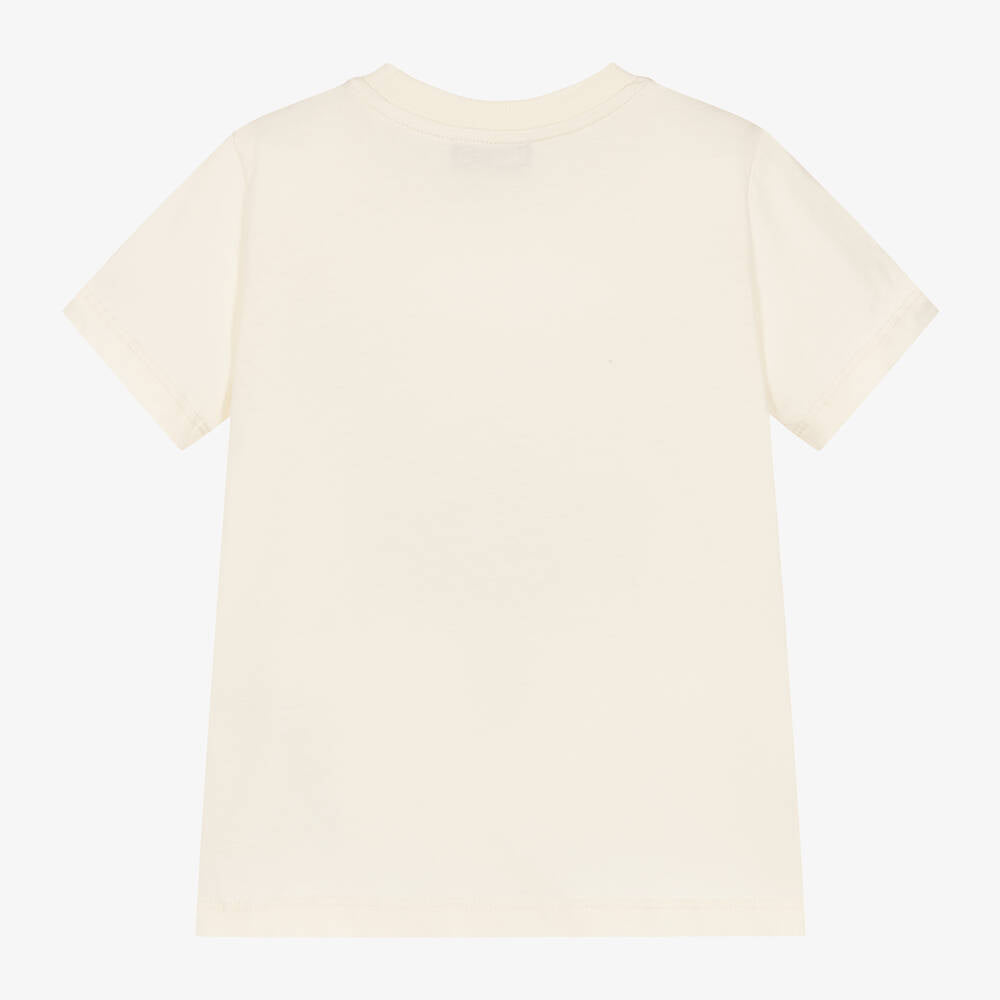 Boys & Girls Ivory Cotton T-Shirt