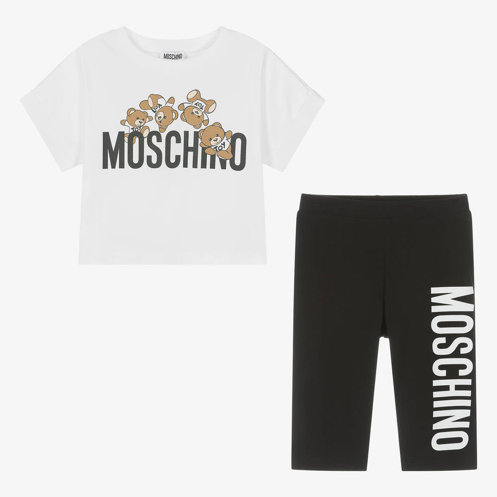 Girls Black Cycling Shorts Set
