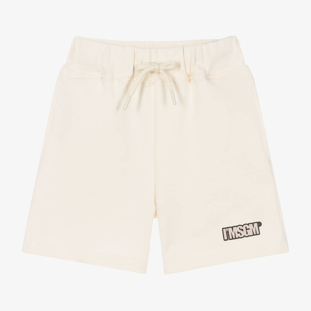 Shorts en coton crème pour garçons et filles