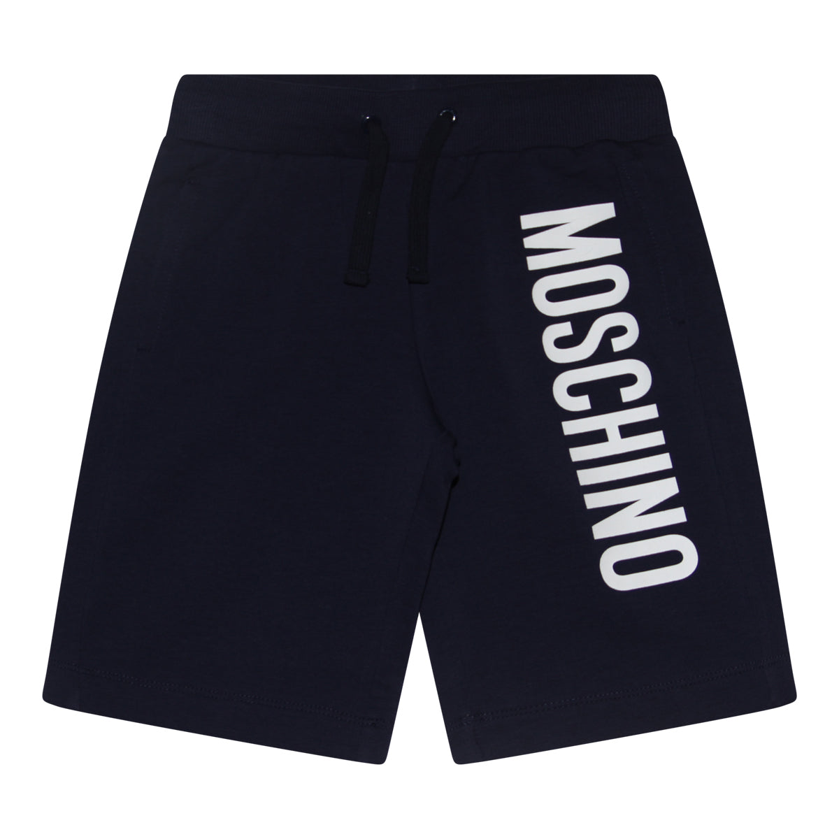Boys Navy Logo Cotton Shorts