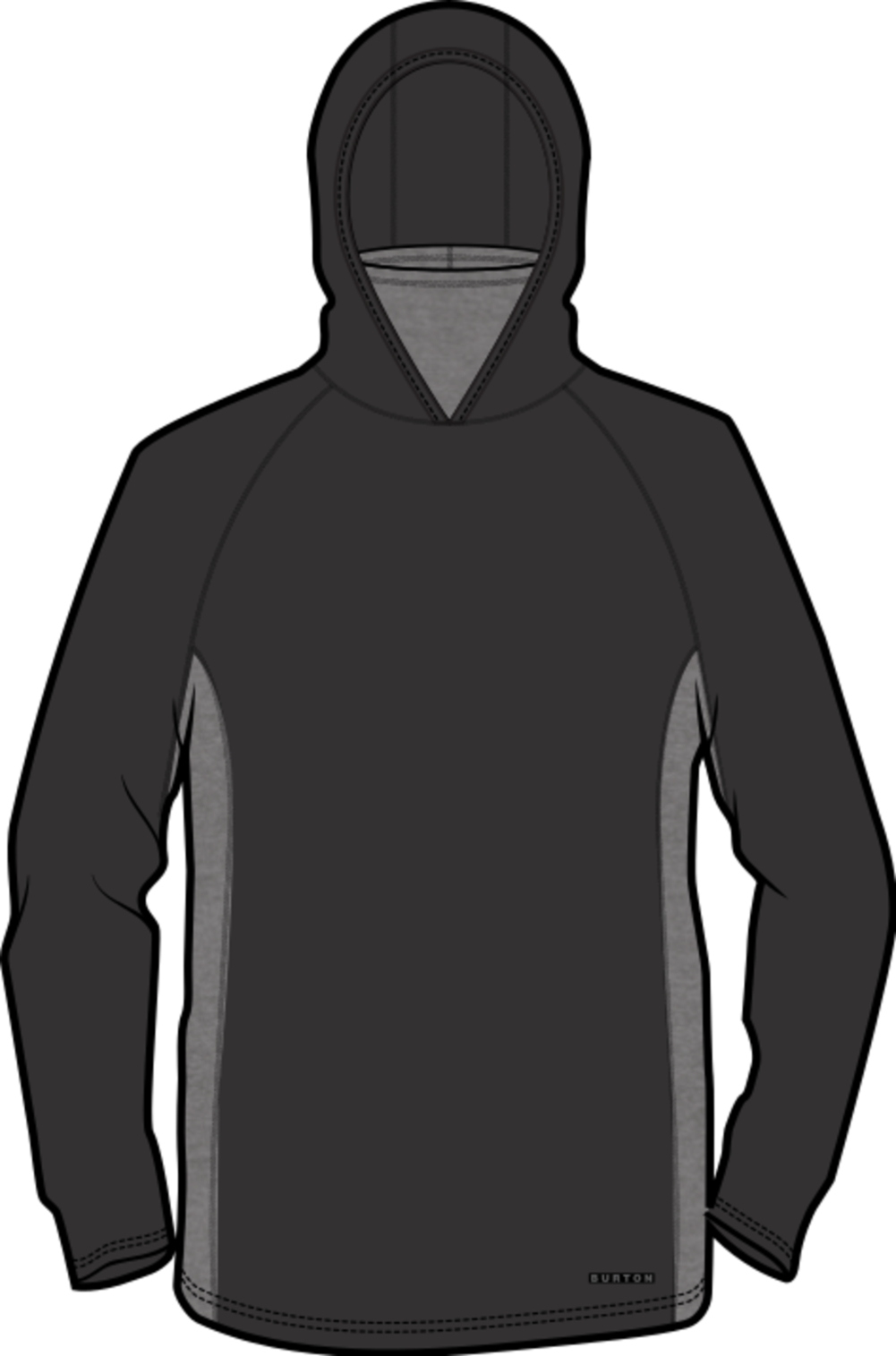 Men's Midweight X Base Layer Long Neck Hoodie