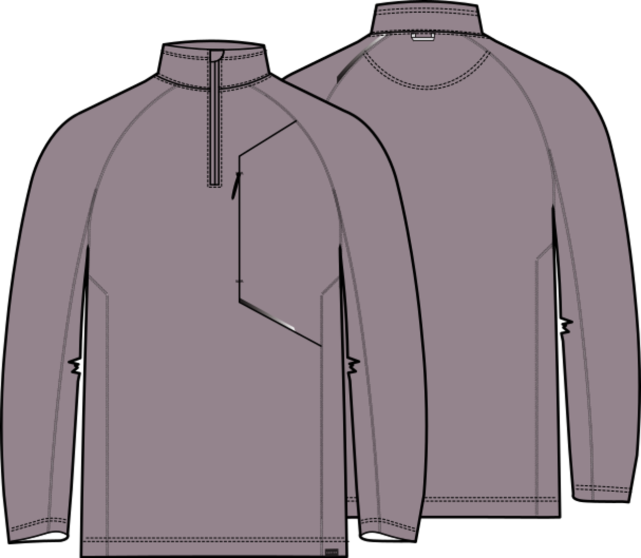 M Multipath Grid 1/4 Zip
