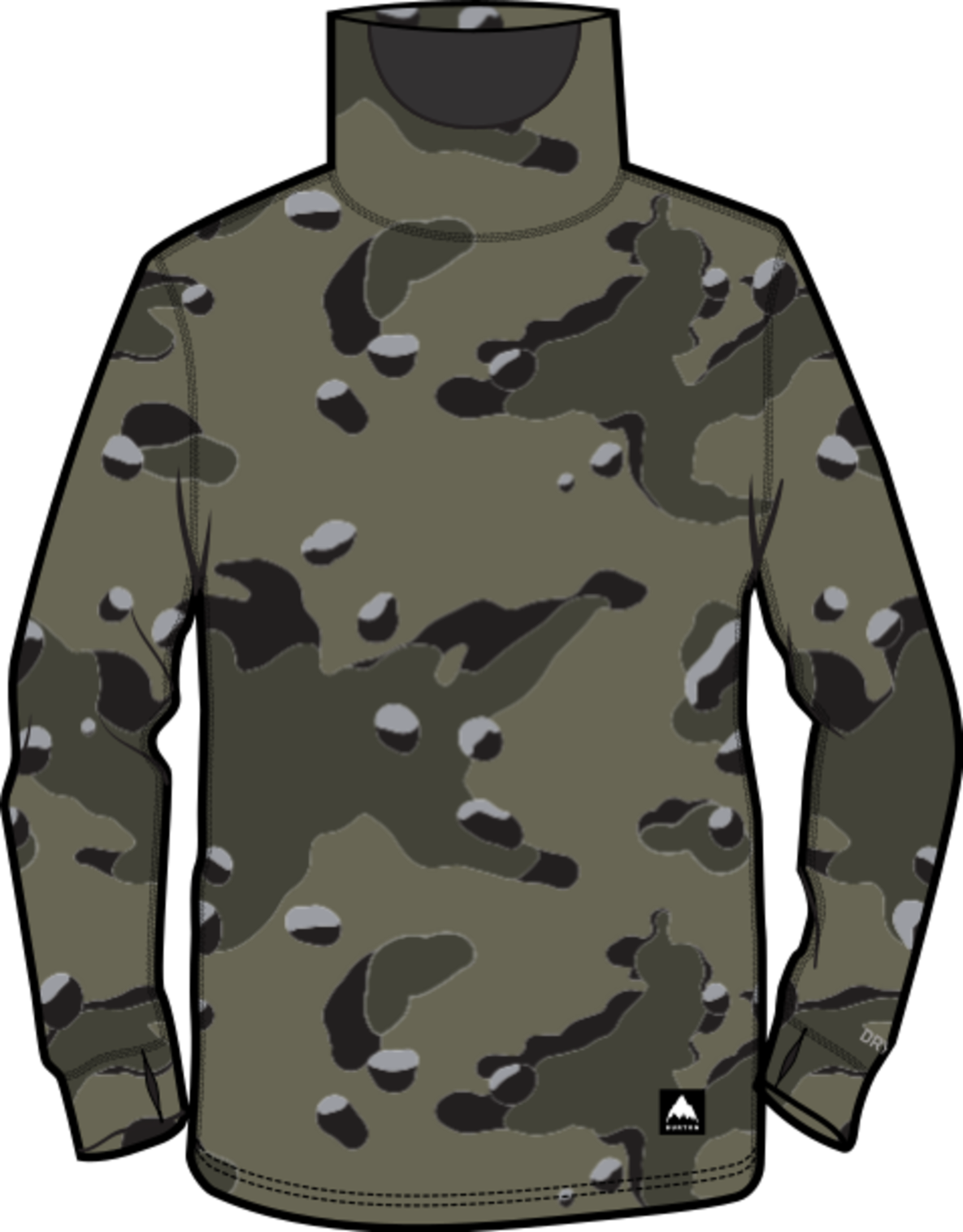Men's Midweight Base Layer Long Neck Shirt