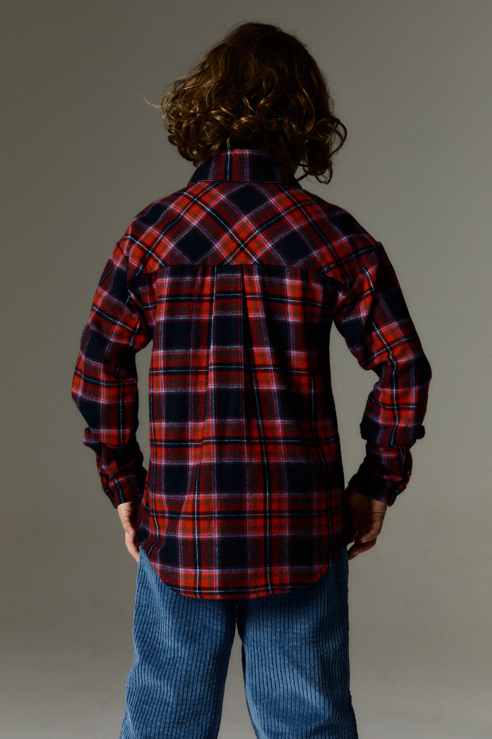 Boys Red Check Cotton Shirt