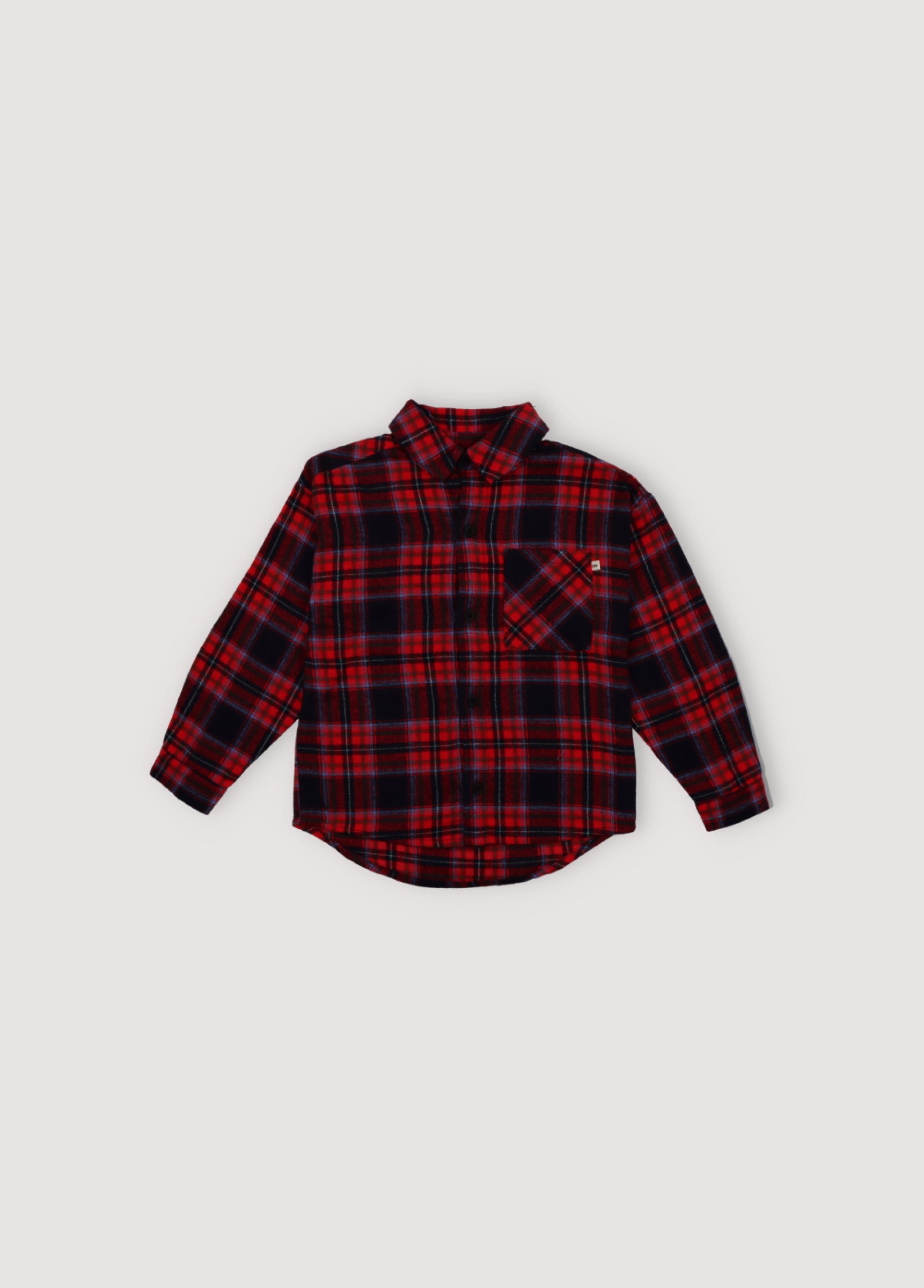 Boys Red Check Cotton Shirt