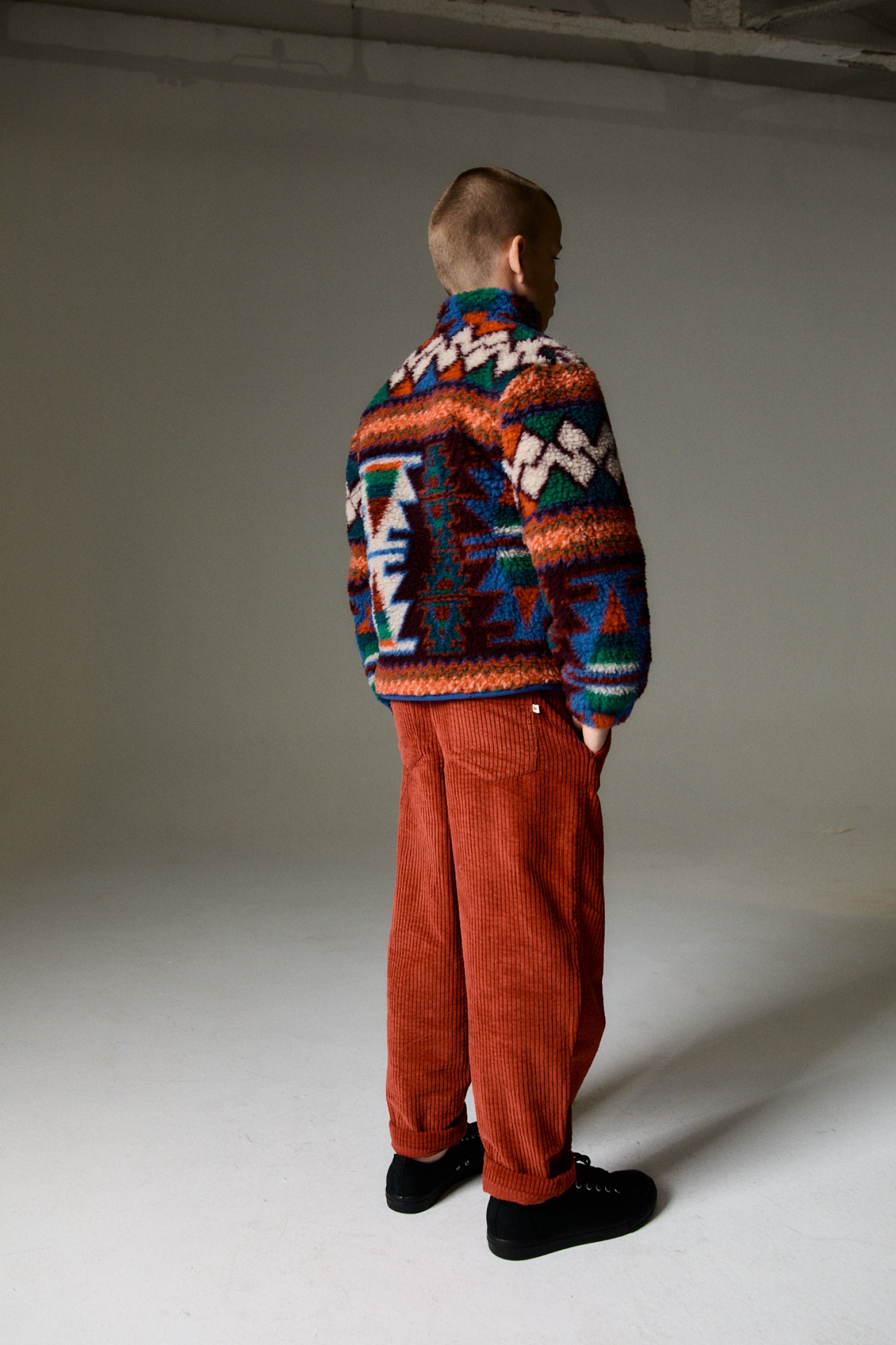 Boys Multicolor Sherpa Jacket