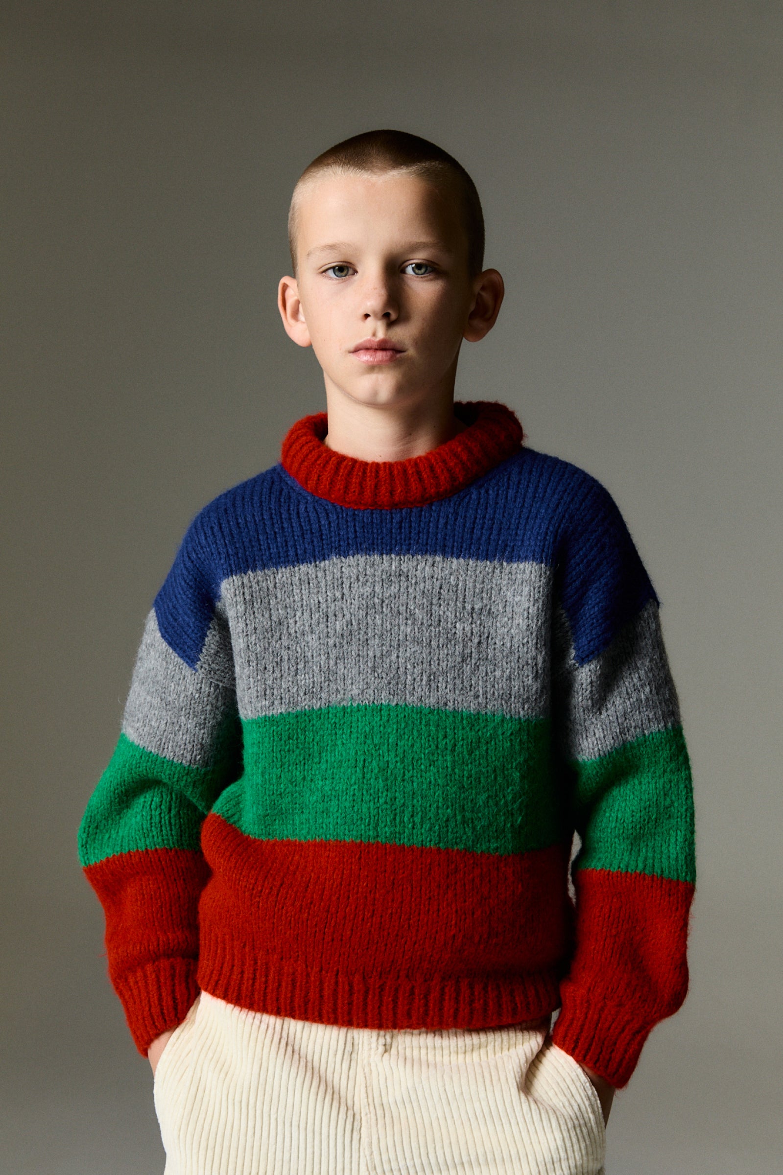 Boys Multicolor Wool Sweater