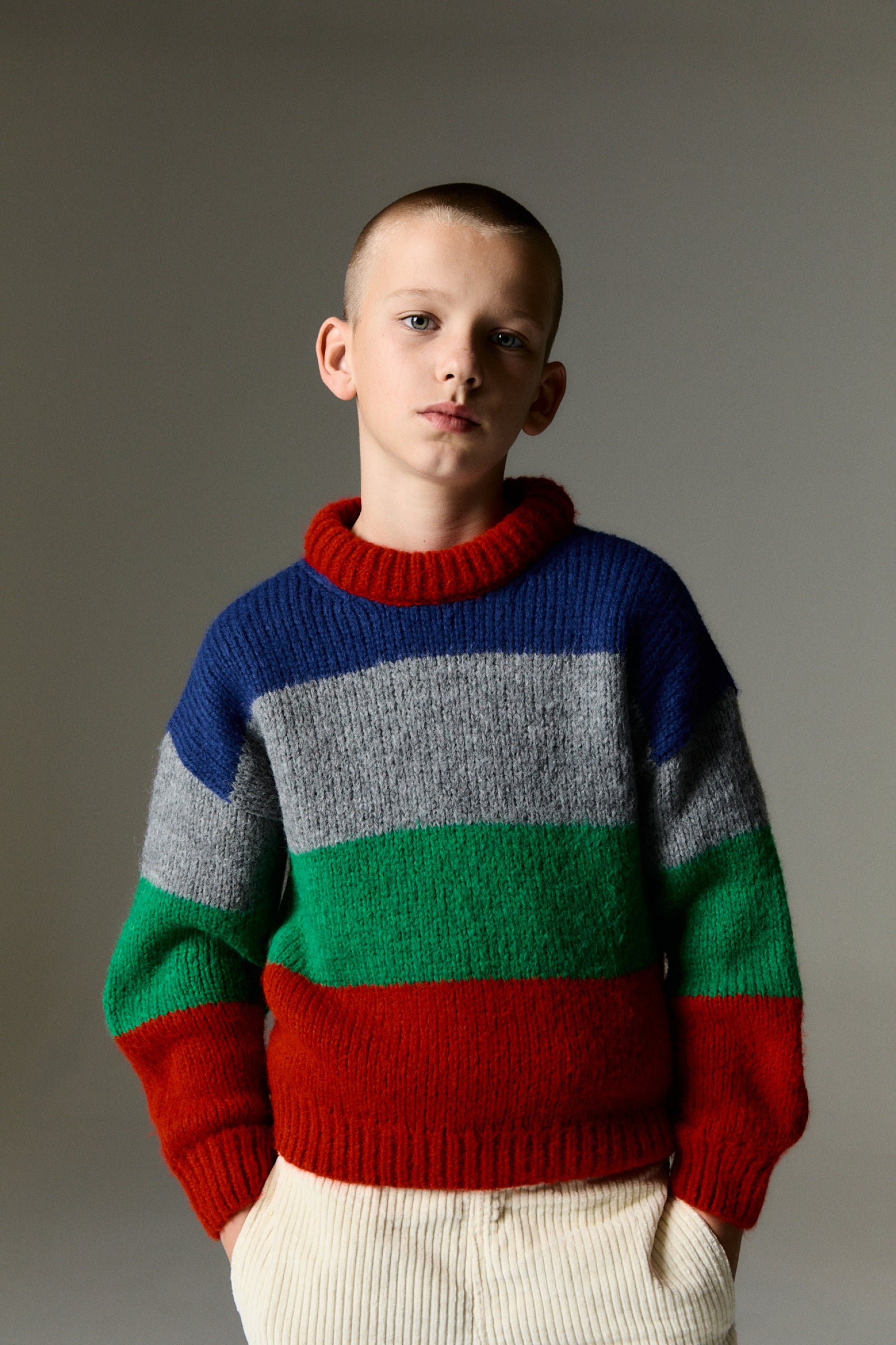 Boys Multicolor Wool Sweater