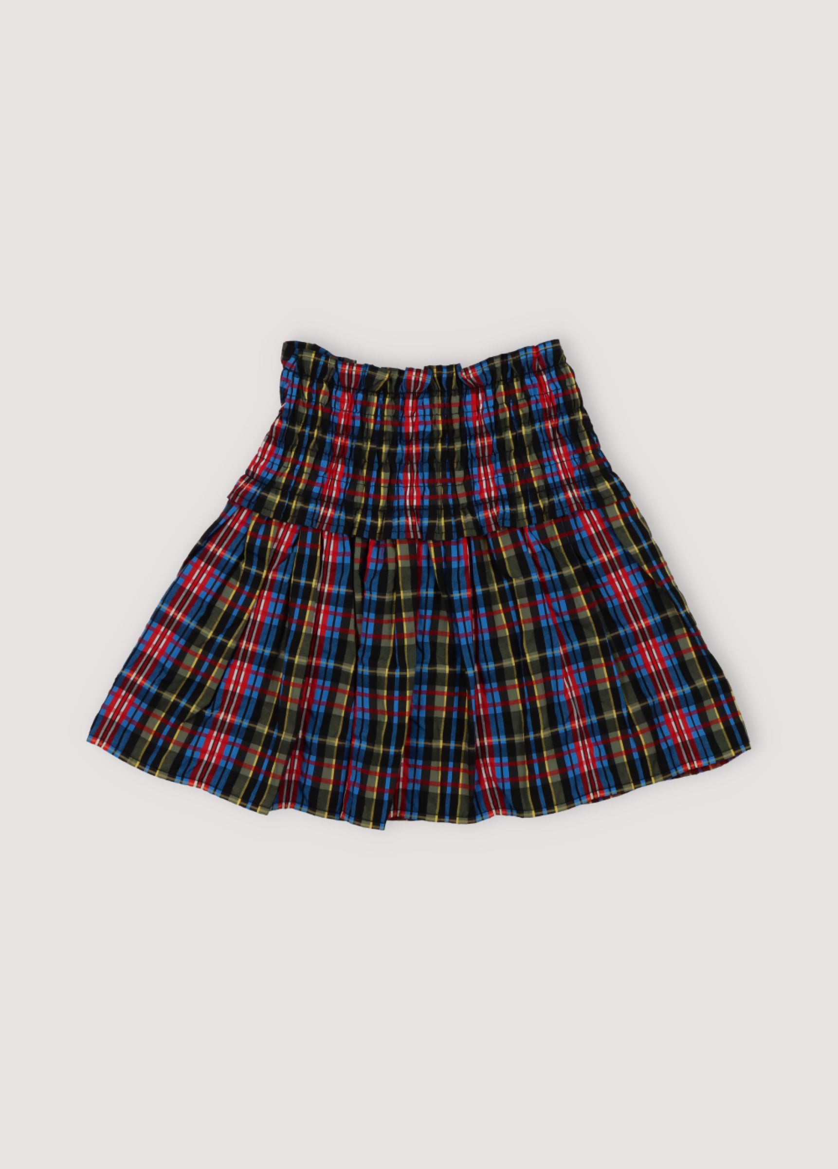 Girls Multicolor Check Skirt