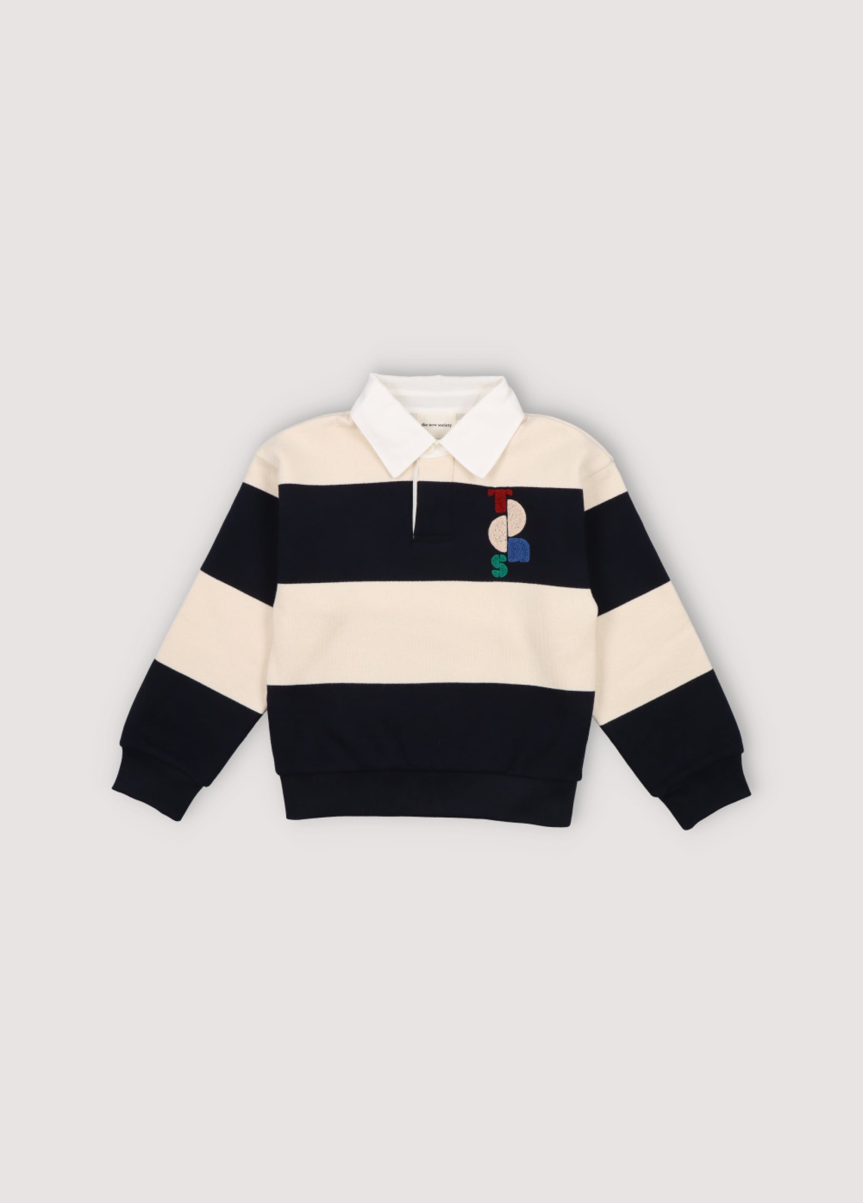 Boys Navy Stripes Cotton Polo Shirt