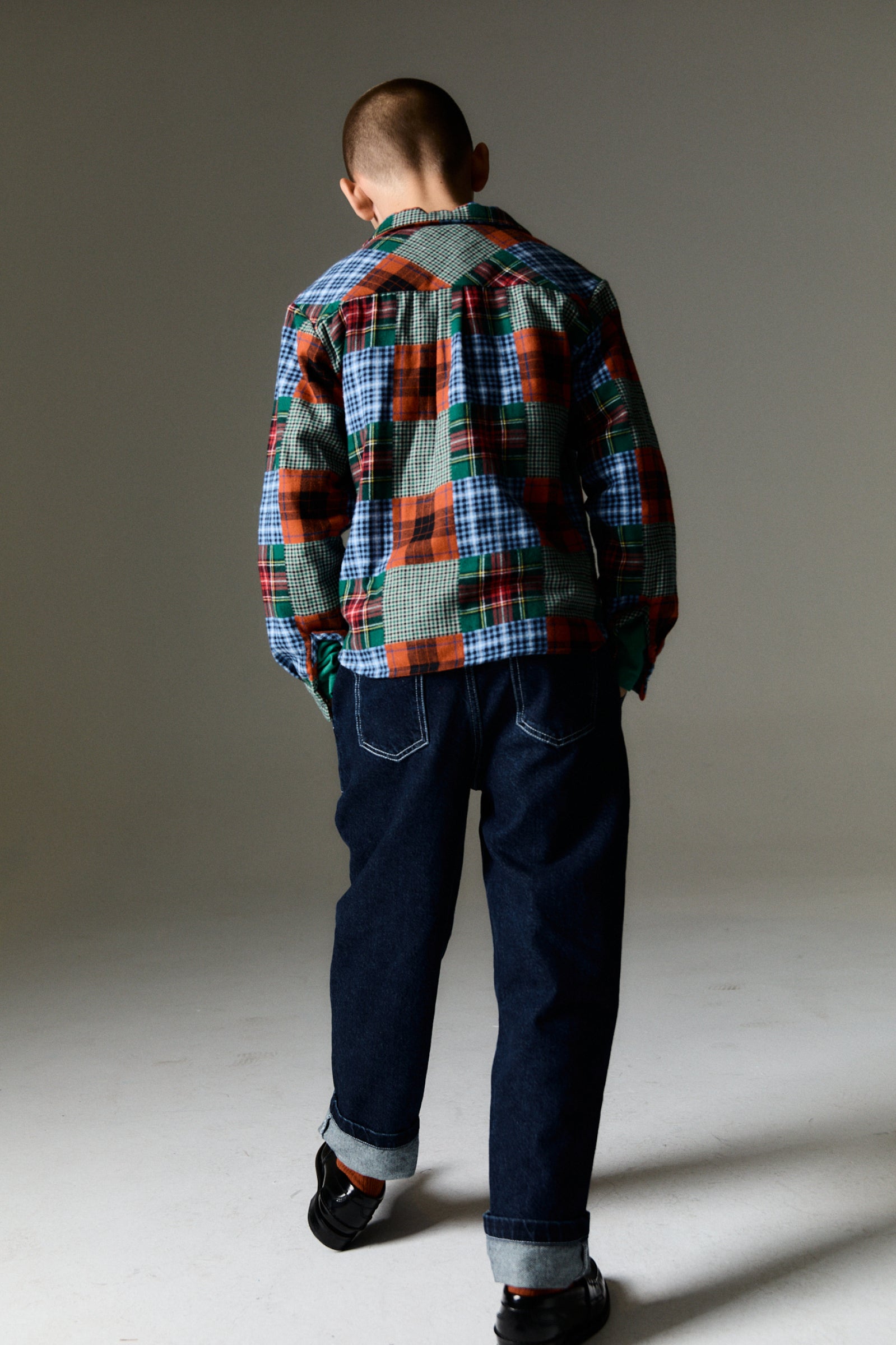 Boys Multicolor Check Cotton Shirt