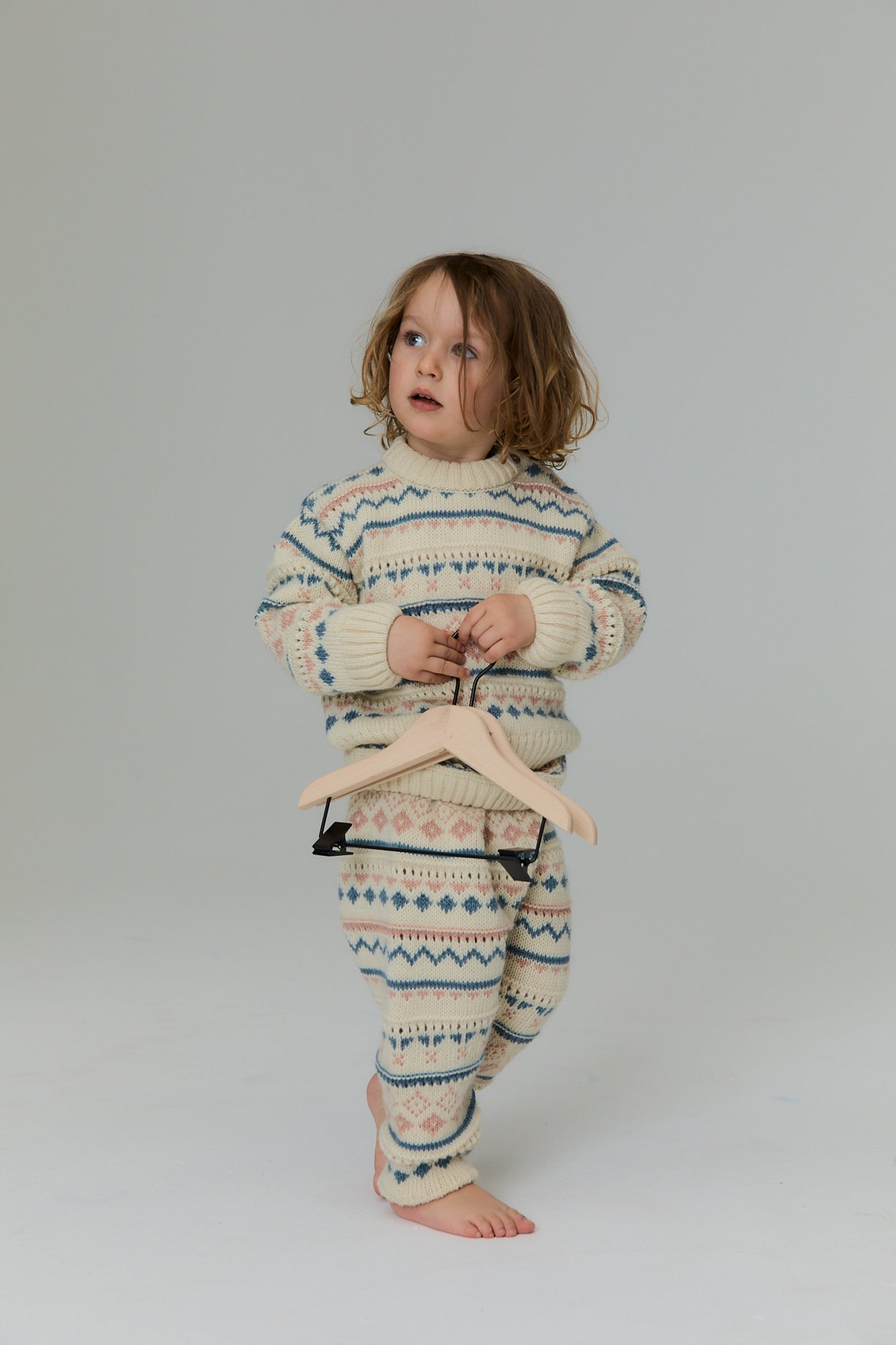 Baby Boys & Girls Cream Jacquard Trousers