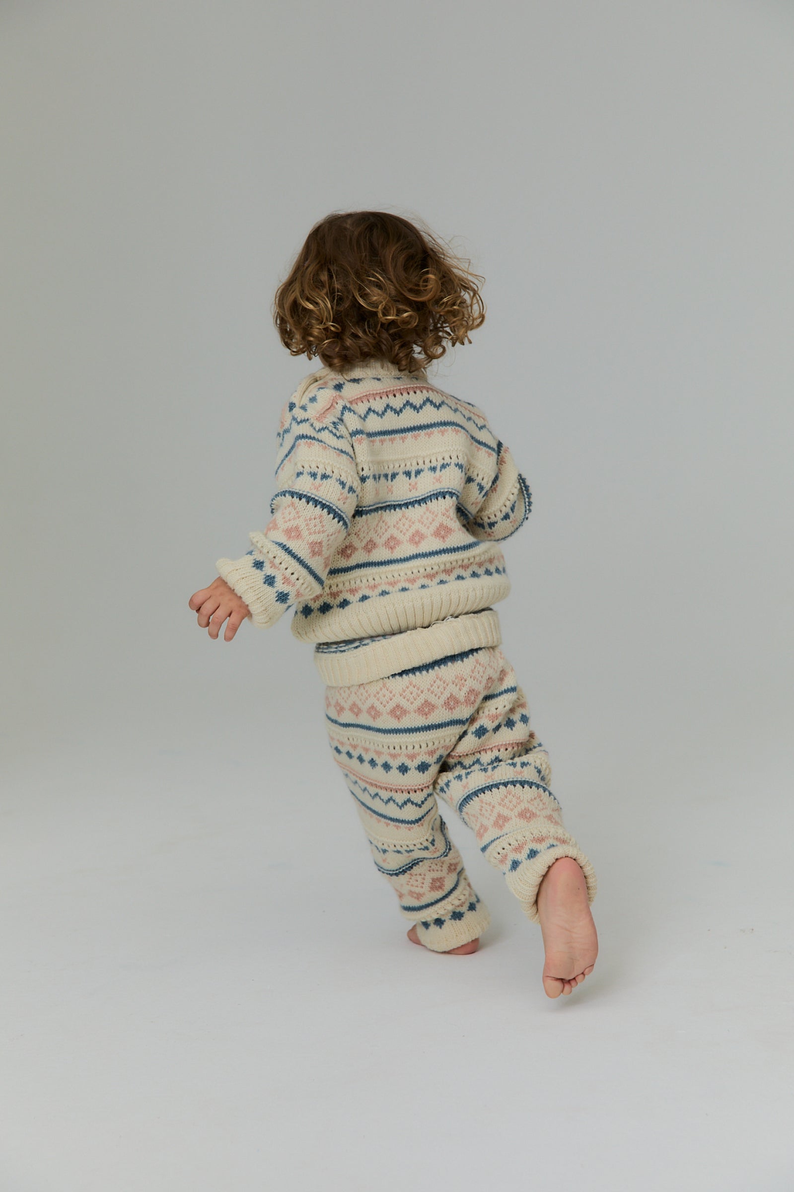 Baby Boys & Girls Cream Jacquard Trousers