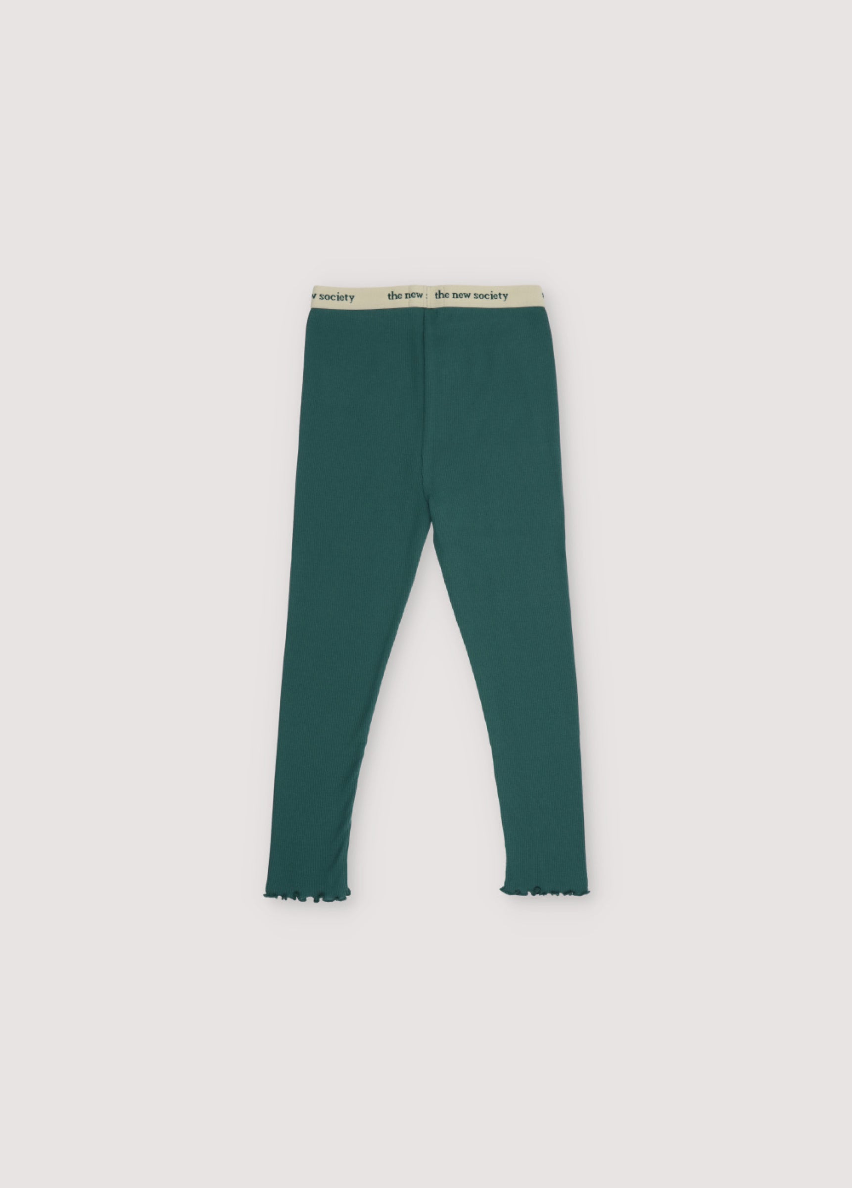 Girls Green Cotton Leggings