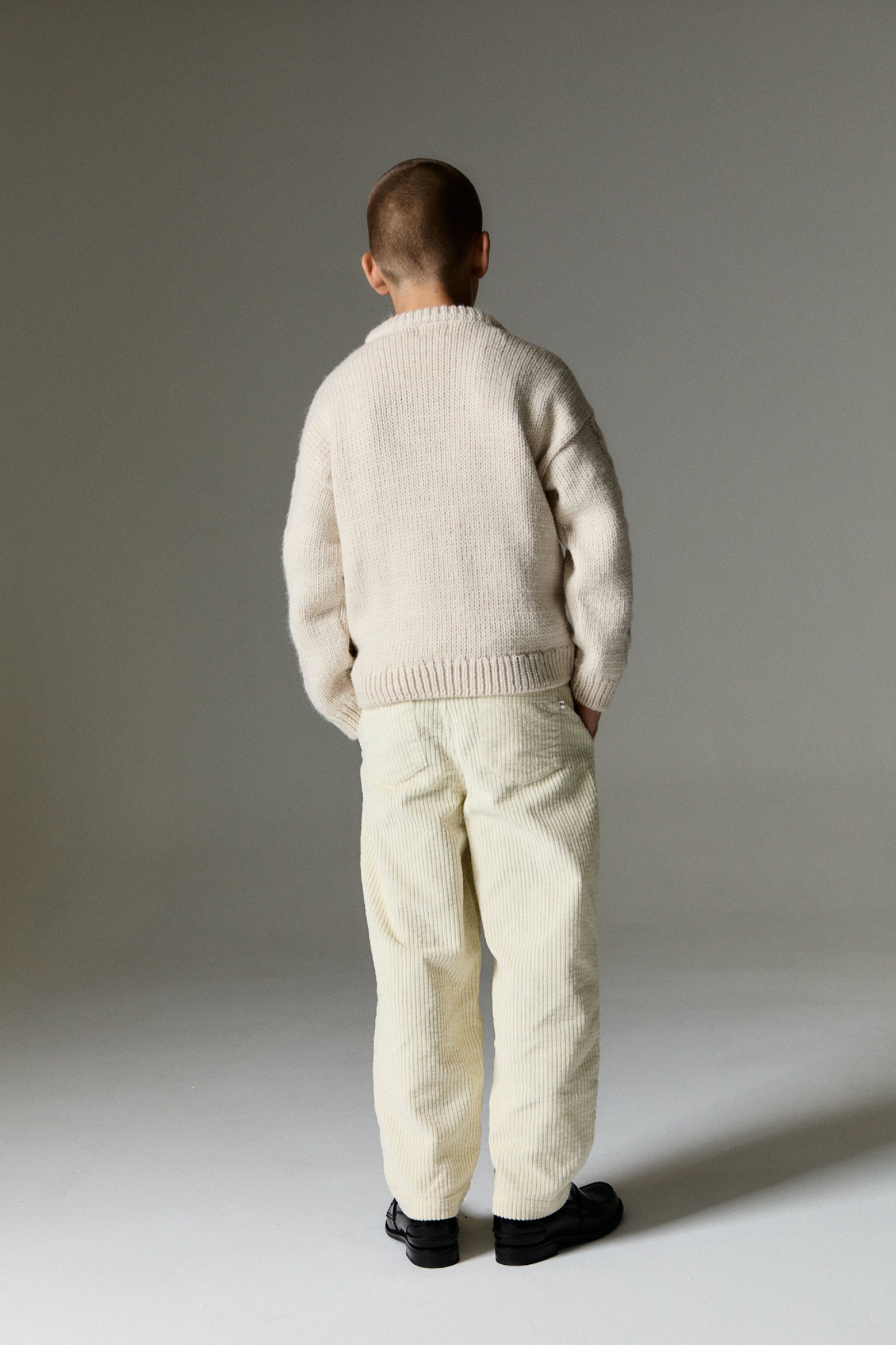 Boys Cream Wool Sweater