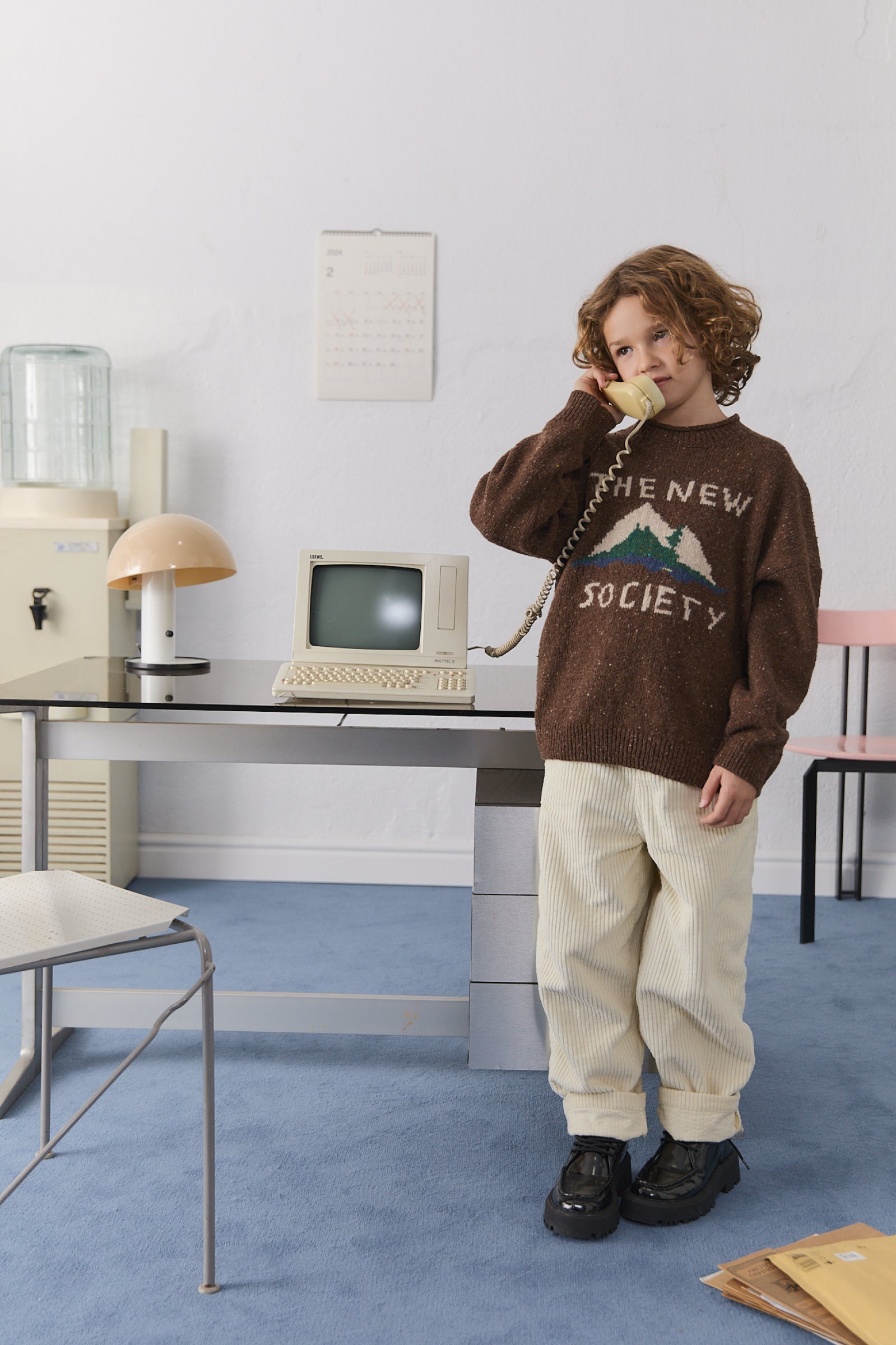 Boys Brown Knit Sweater