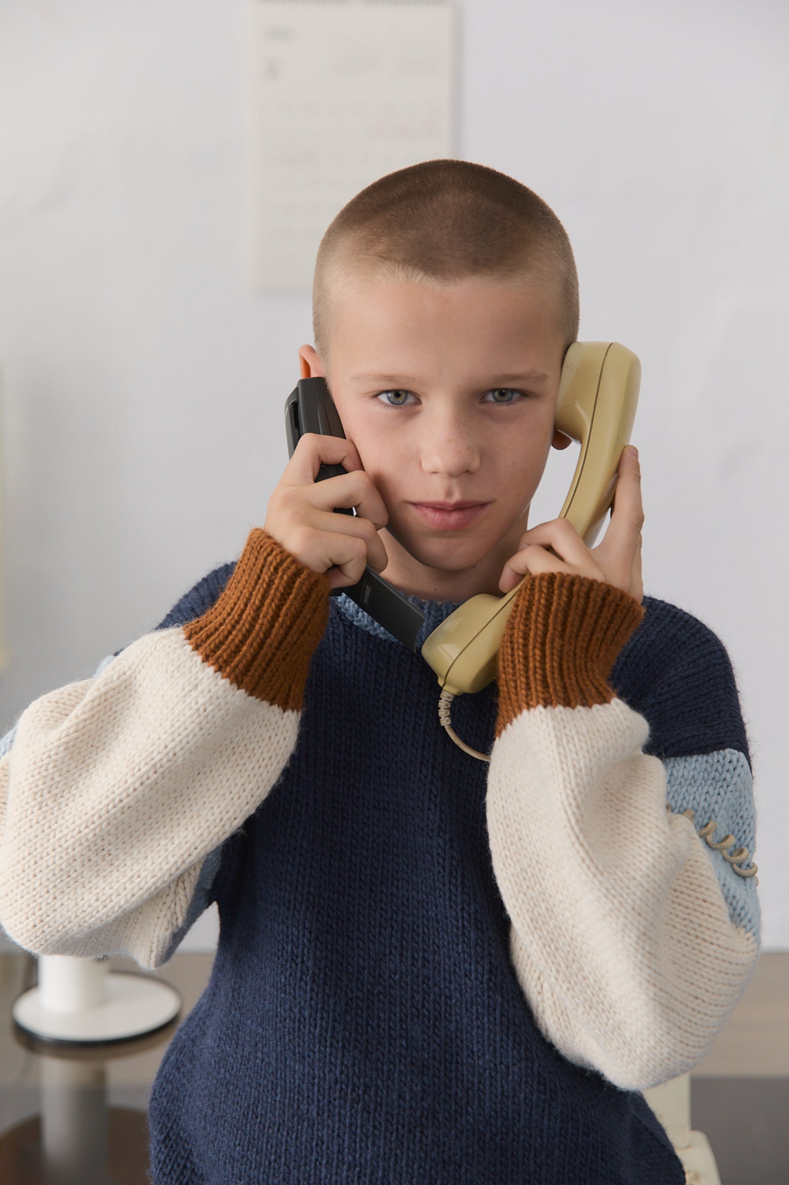 Boys Navy Knit Sweater