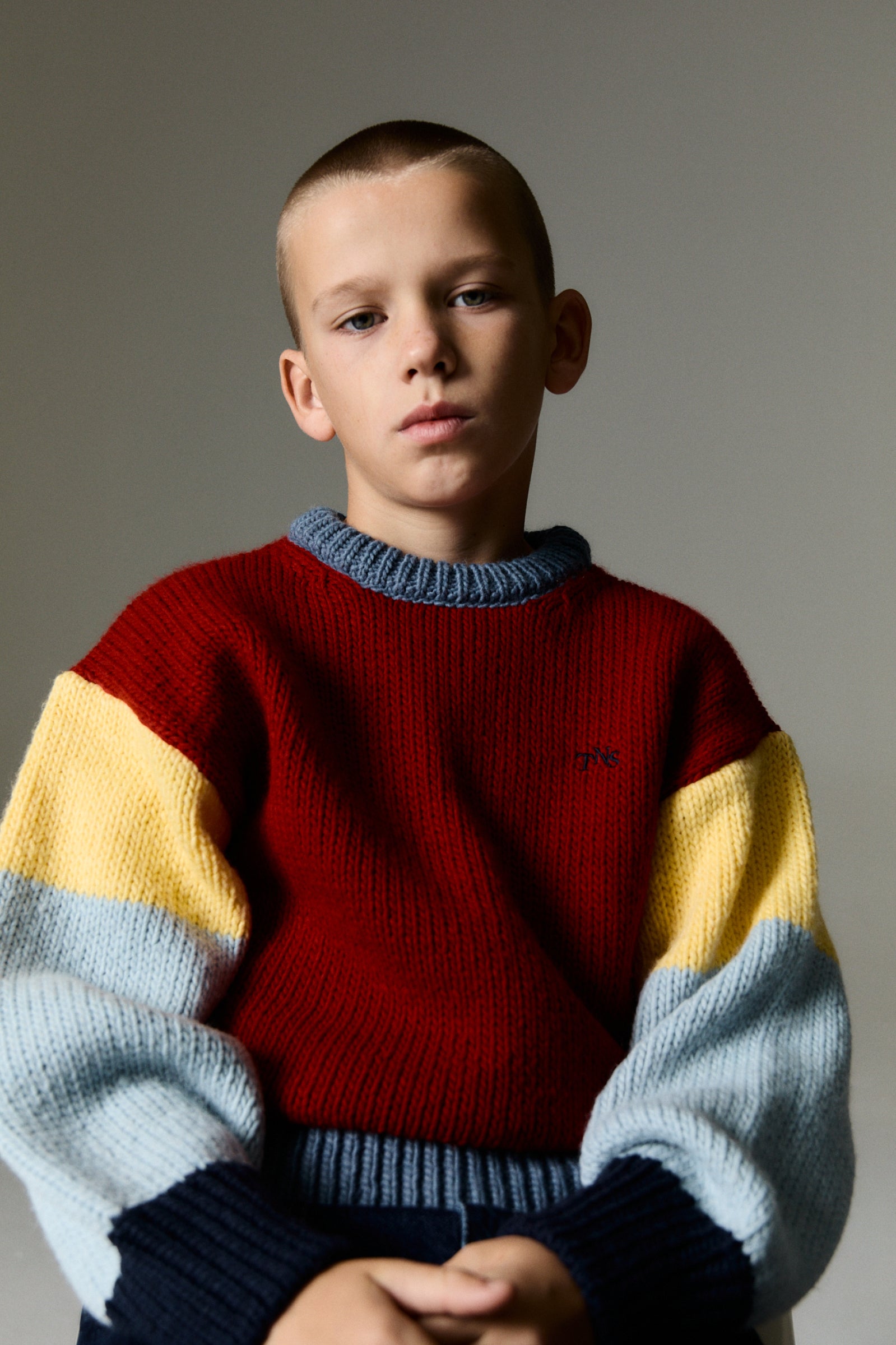 Boys Red Knit Sweater