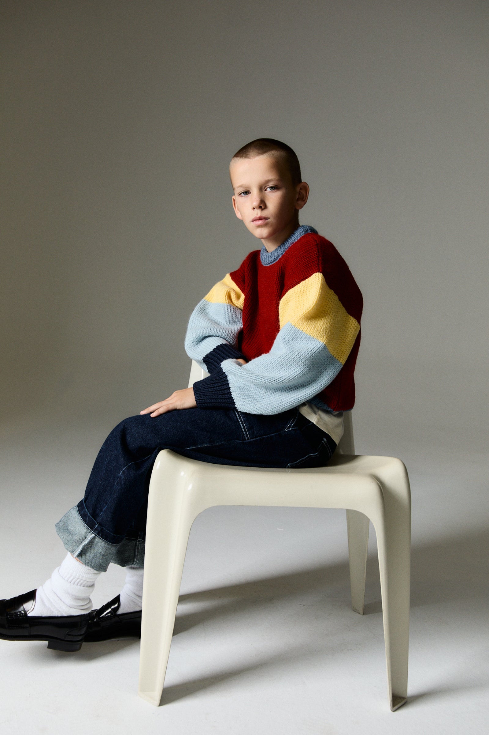 Boys Red Knit Sweater