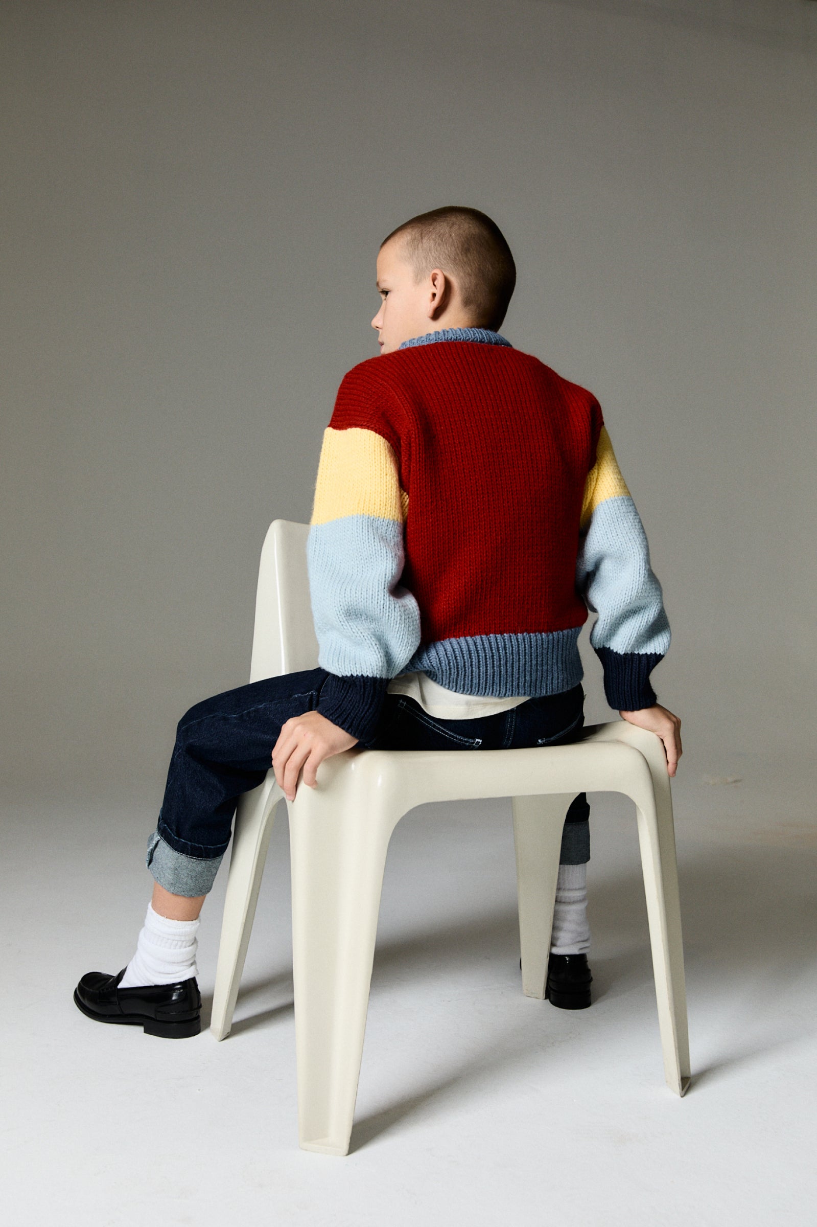 Boys Red Knit Sweater