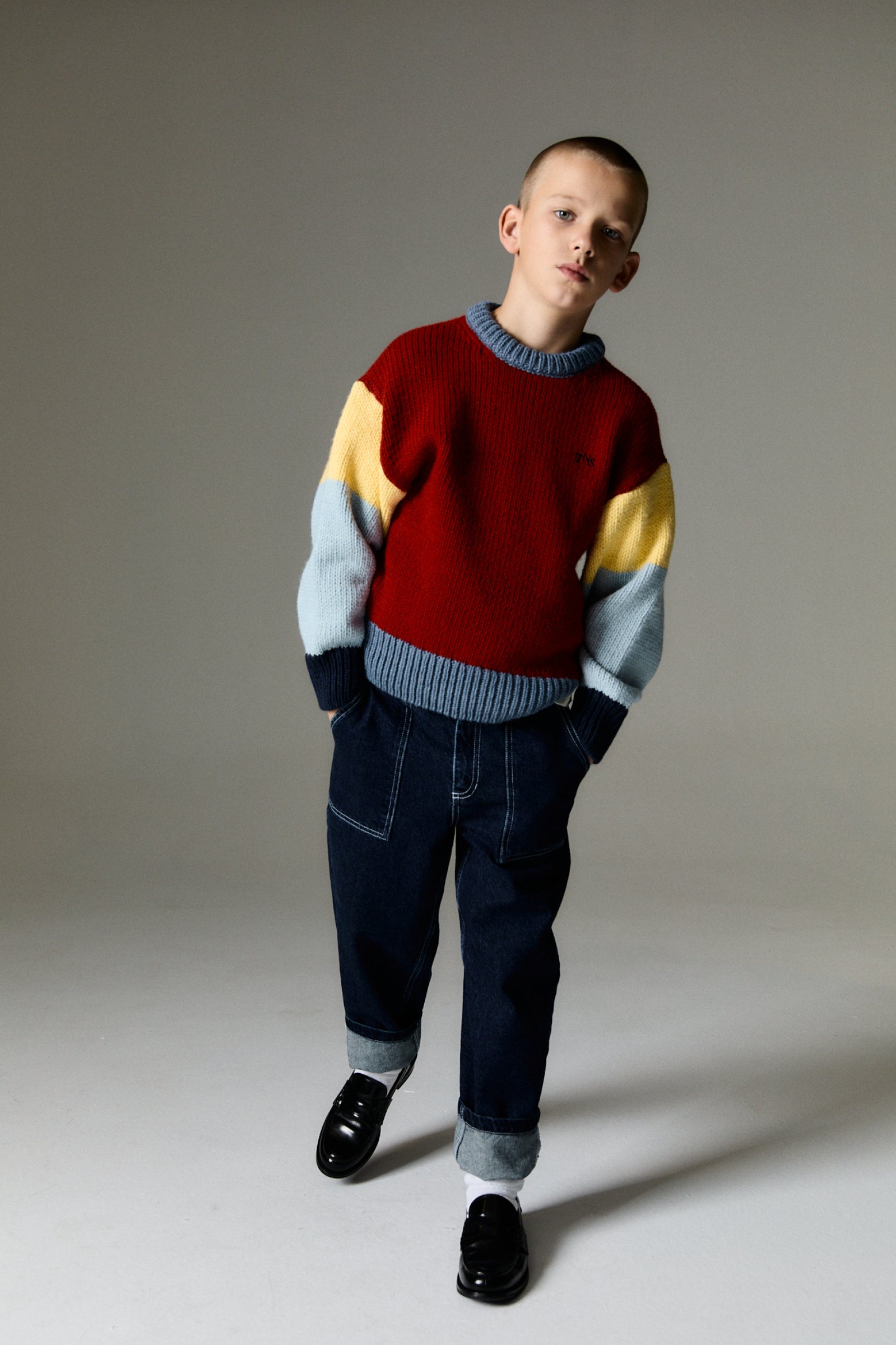 Boys Red Knit Sweater