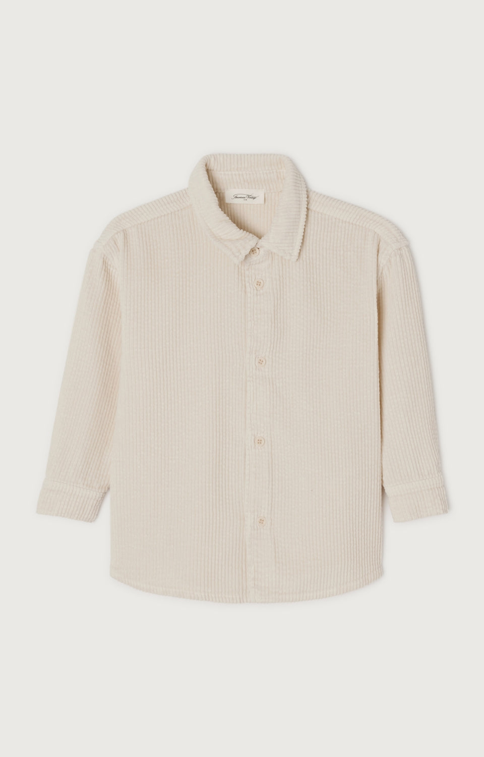 Boys & Girls White Corduroy Shirt
