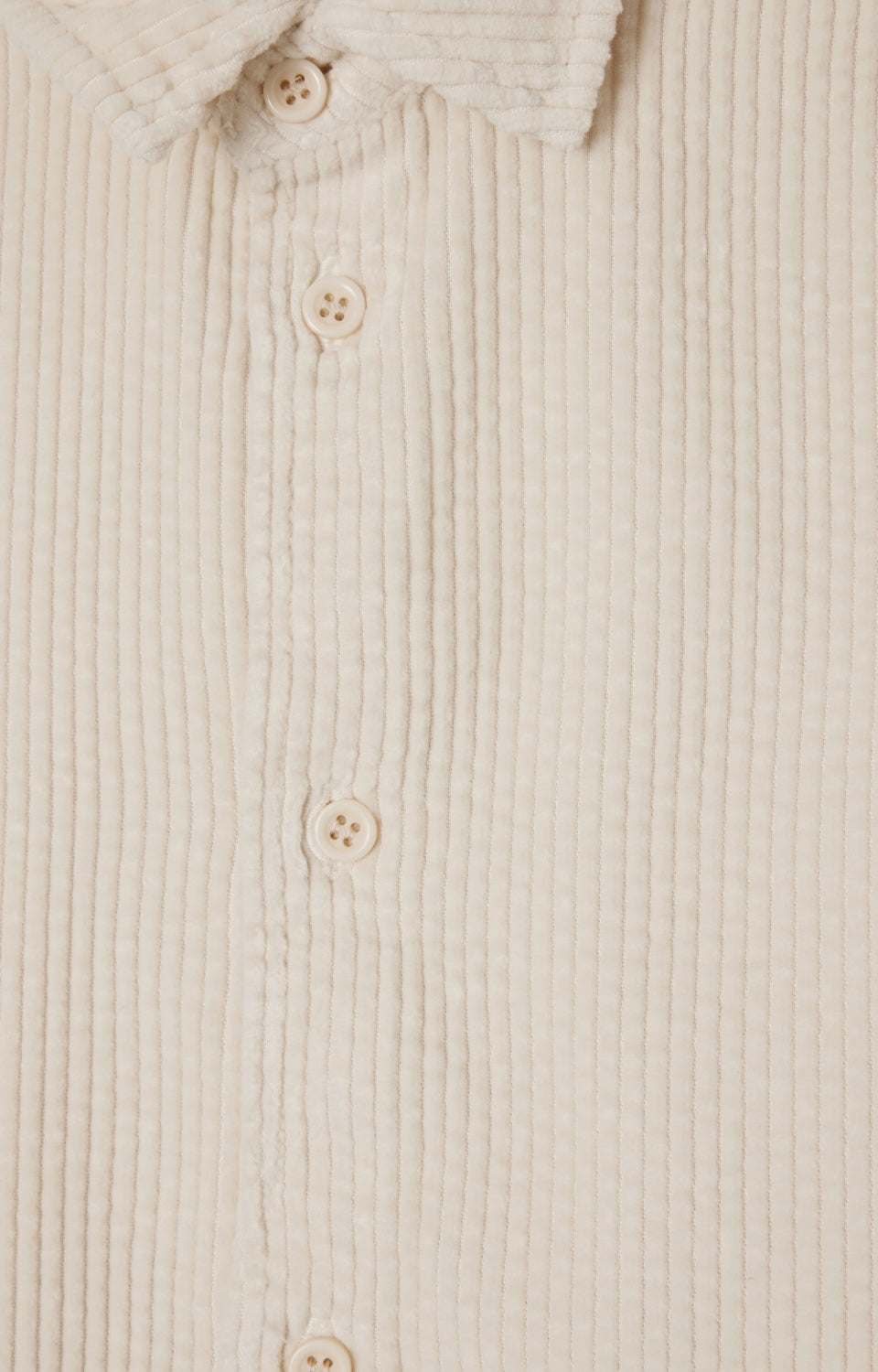 Boys & Girls White Corduroy Shirt